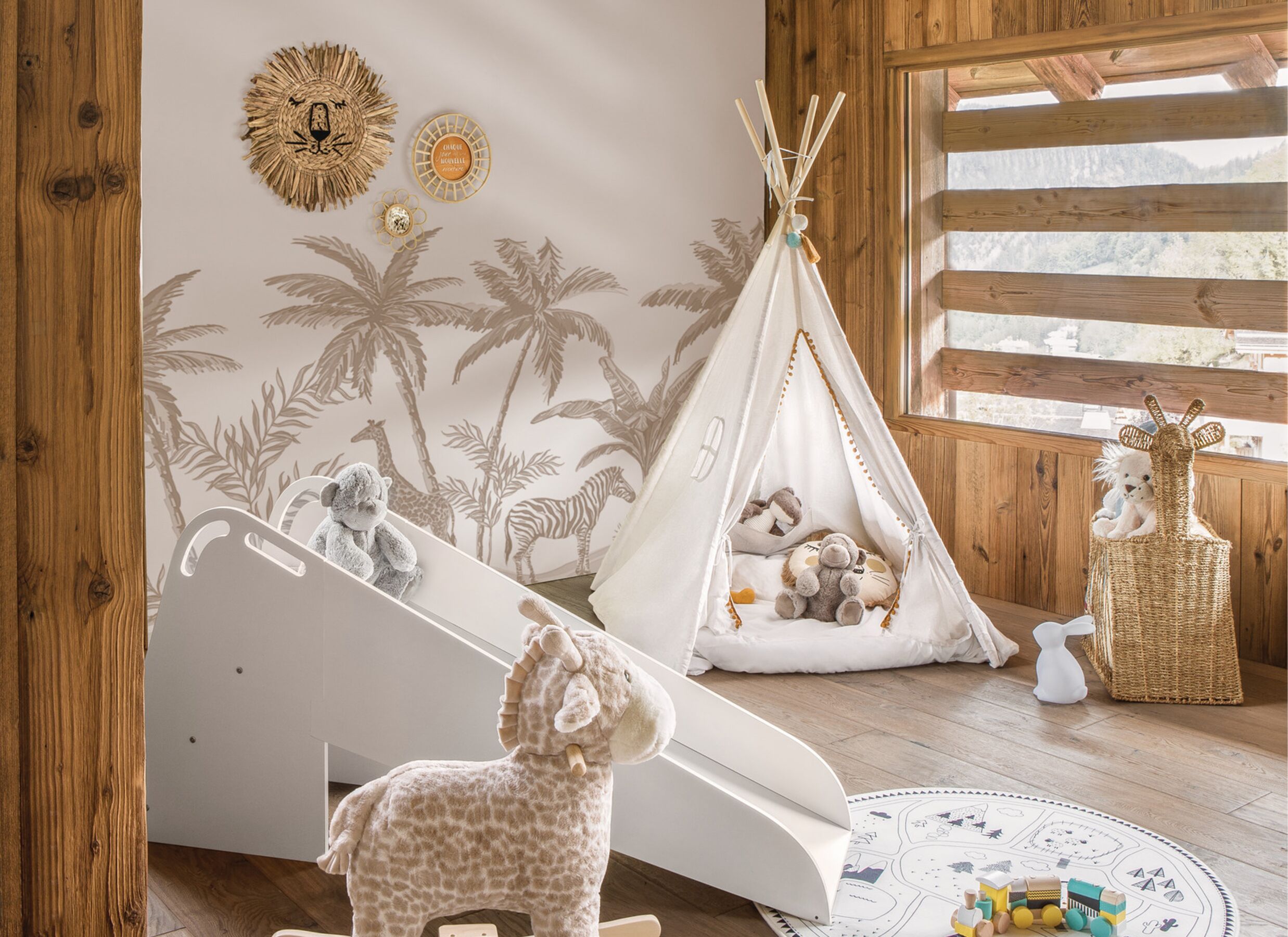 Sfeerfoto - Tipi Kids Wapi 120x120x160cm - katoen & polyester - beige
