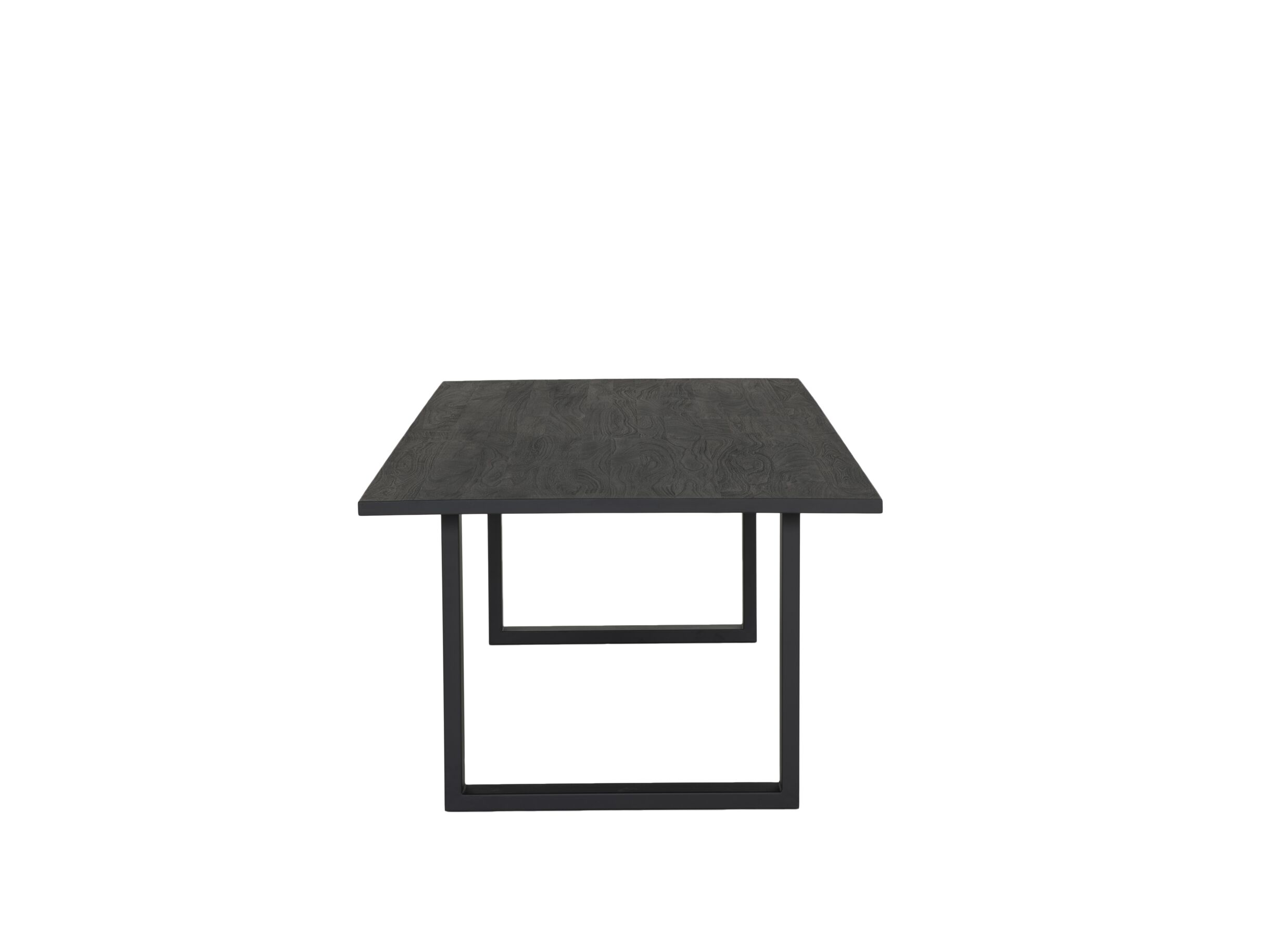 Table Aquilano 240x110cm - acacia massif & métal - noir