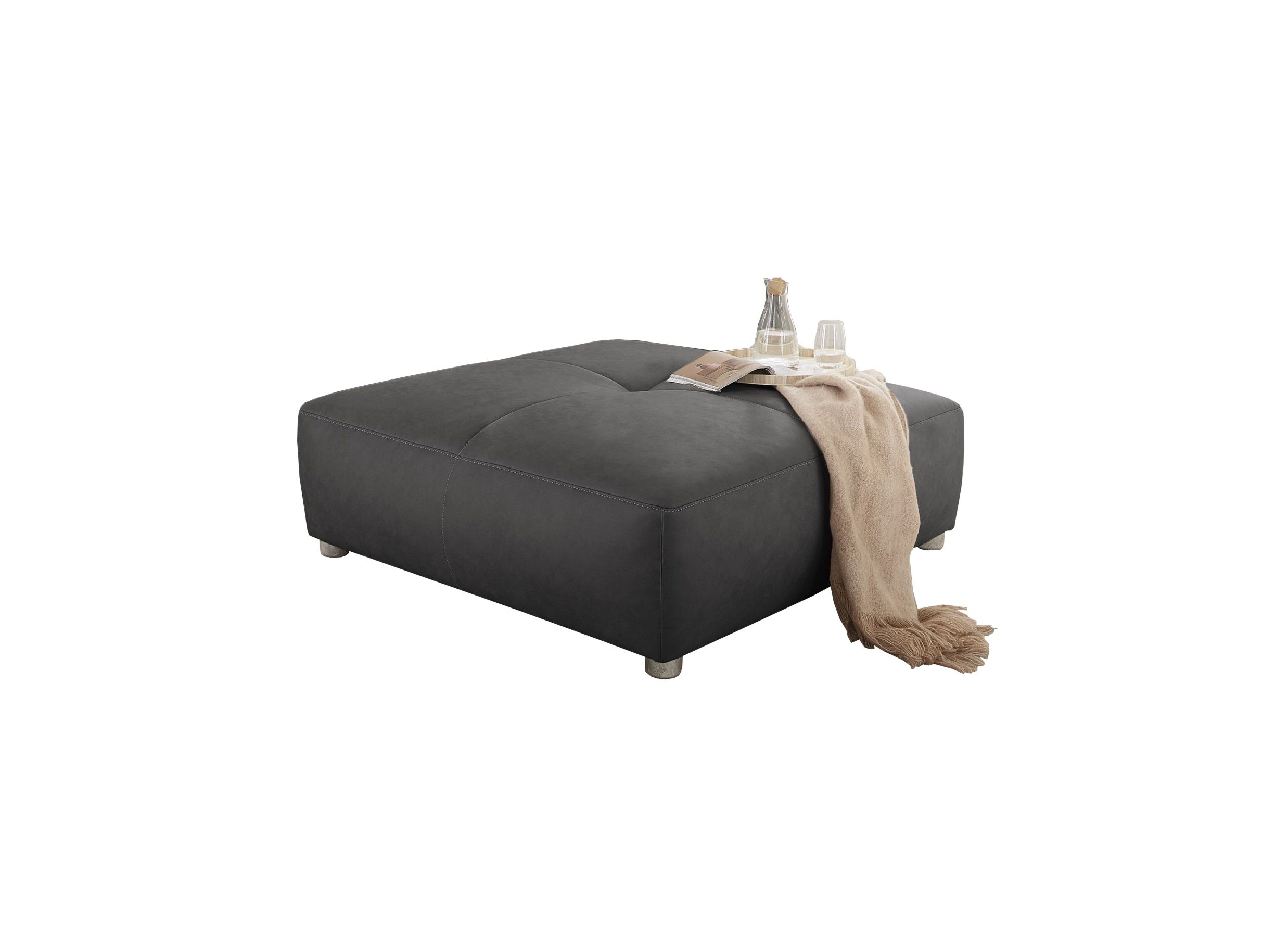 Pouf Gulliver 126x126cm tissu gris foncé - Pouf Gulliver 126x126cm tissu gris foncé