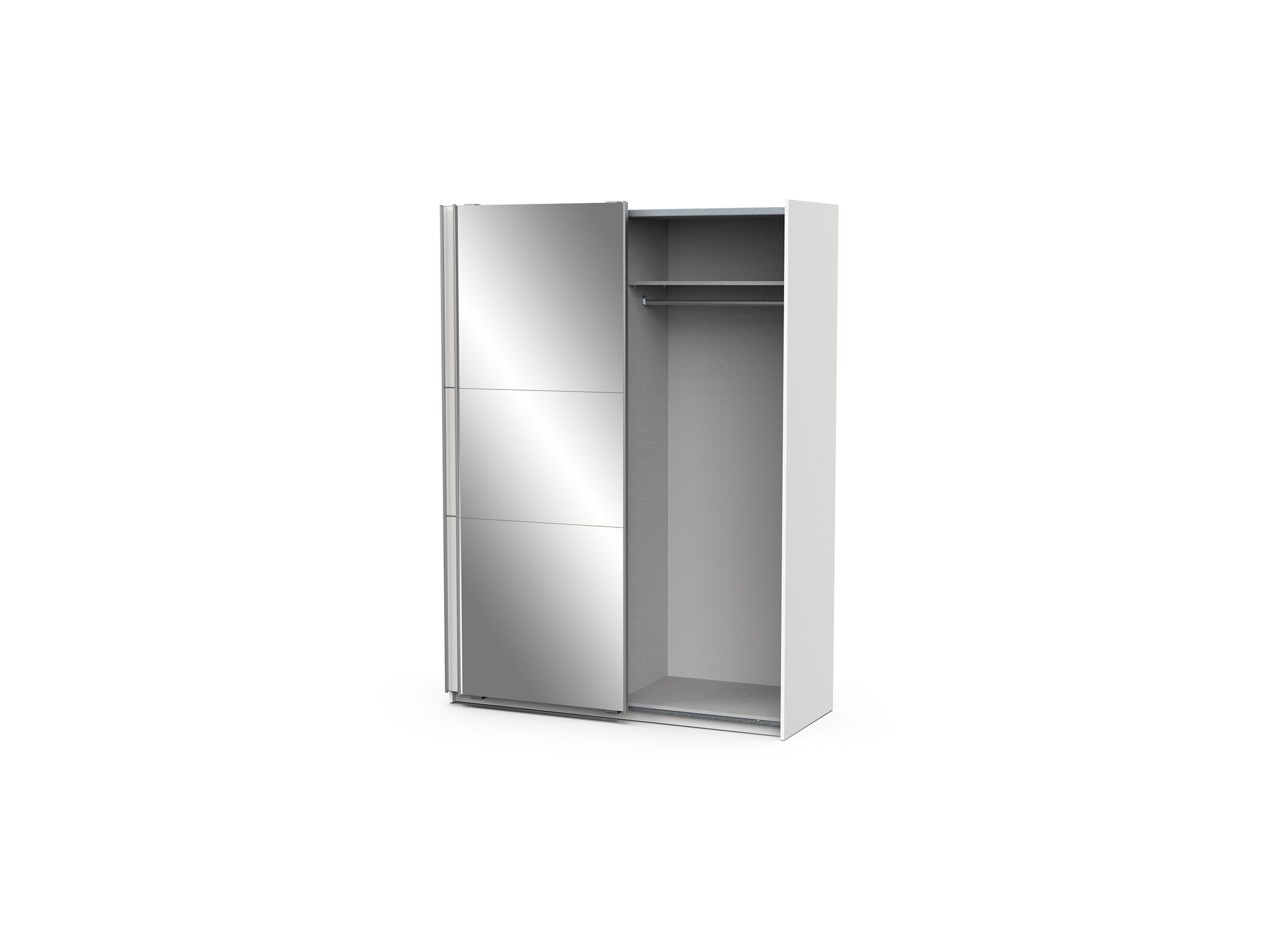 Armoire à portes coulissantes Ghost 148cm - décor - blanc