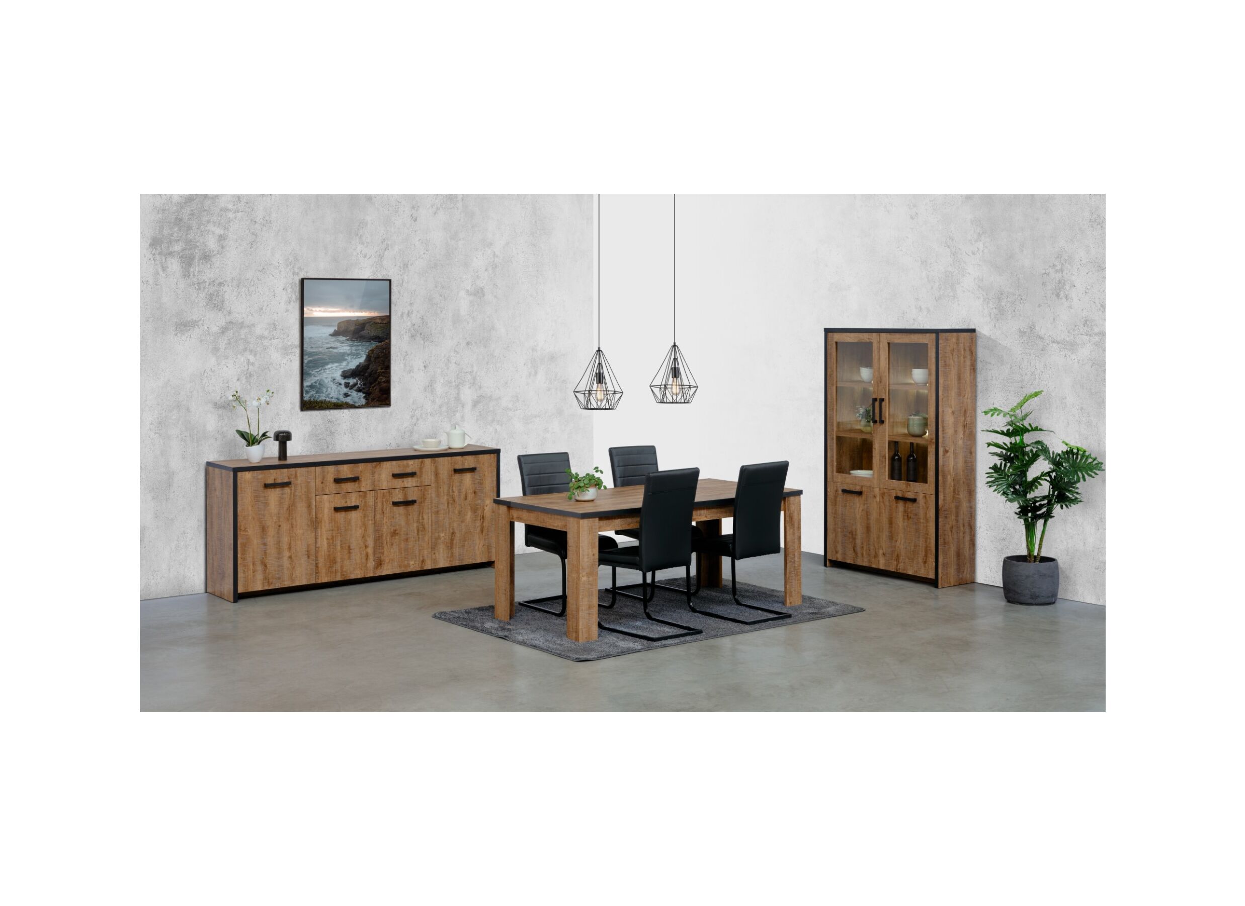 Tafel Esther 180x90cm - meubelplaat - industrial oak