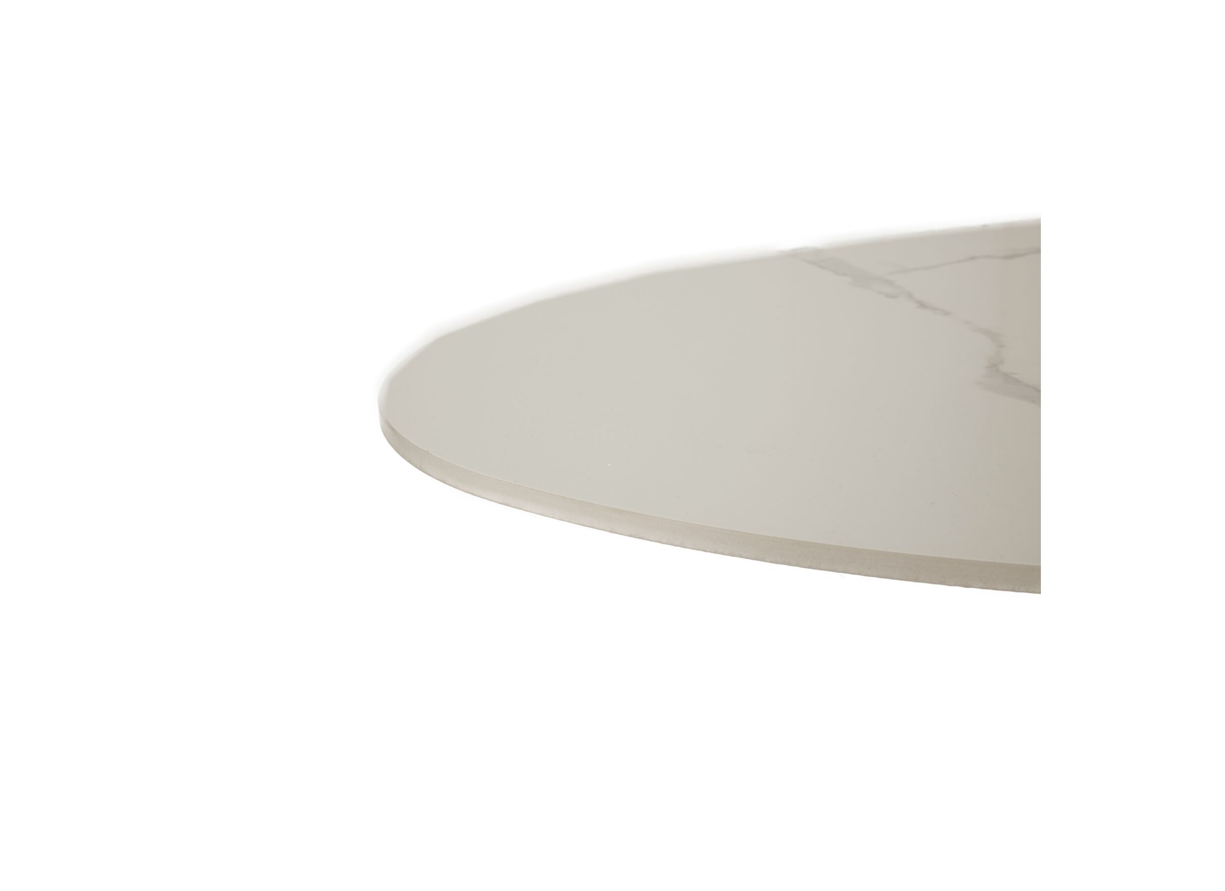 Detail - Table basse 65x130cm - céramique & métal - blanc