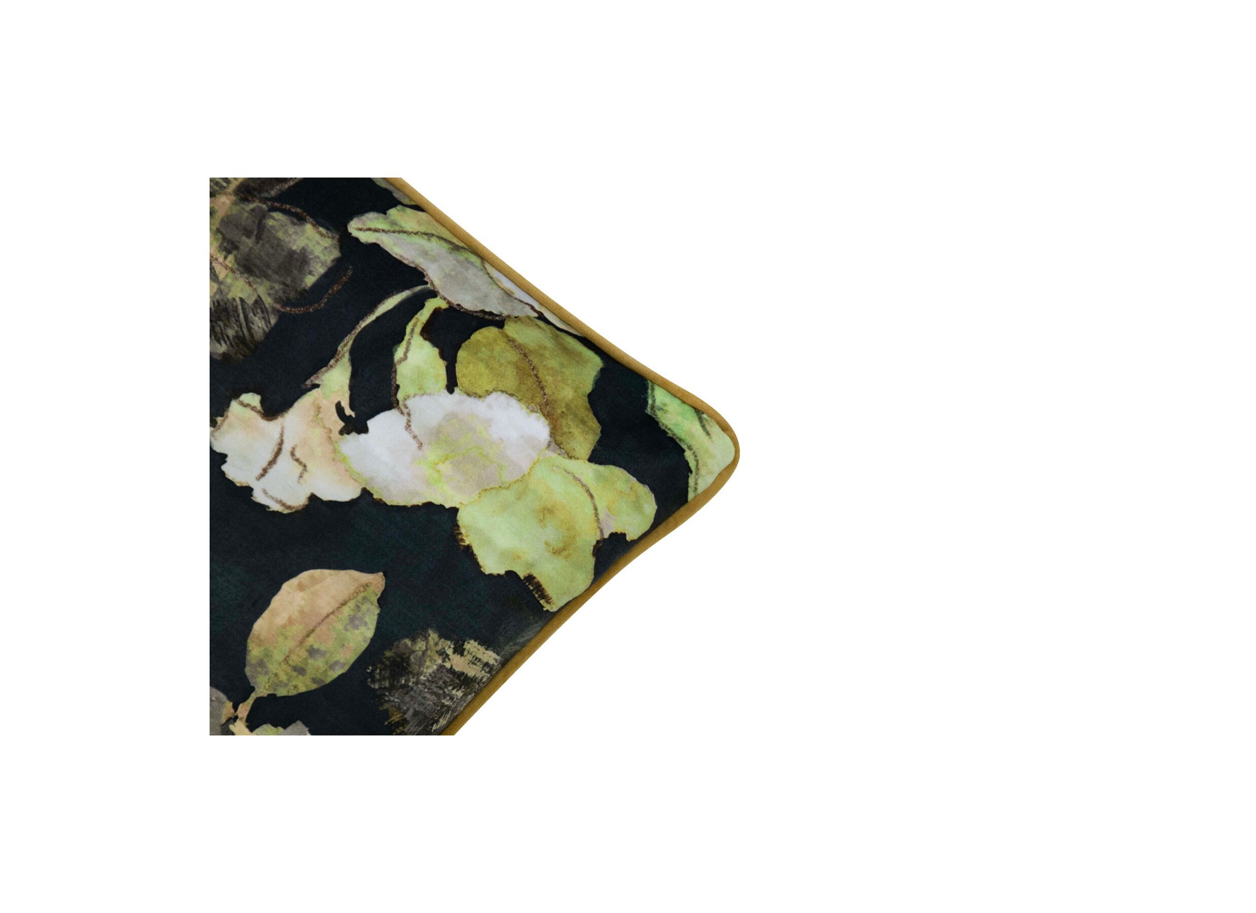 Detail - Coussin Joka 45x45cm - polyester - noir/jaune
