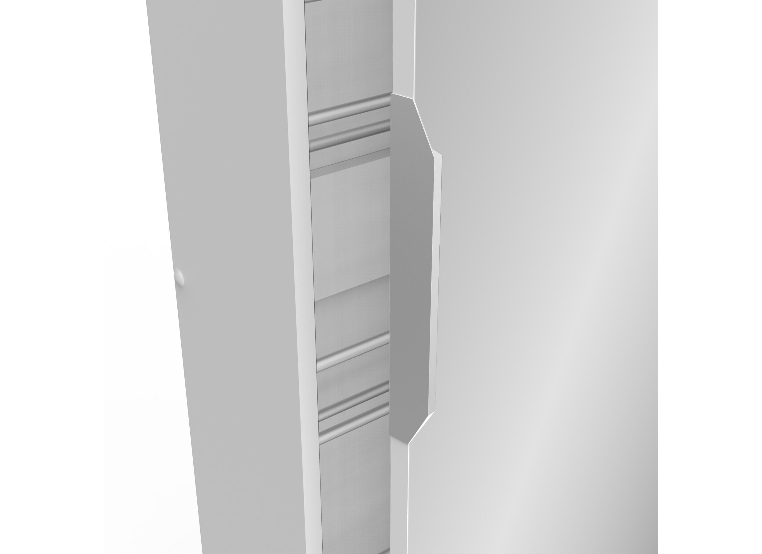 Detail - Armoire à chaussures Zapatero 50x20x181cm blanc mat