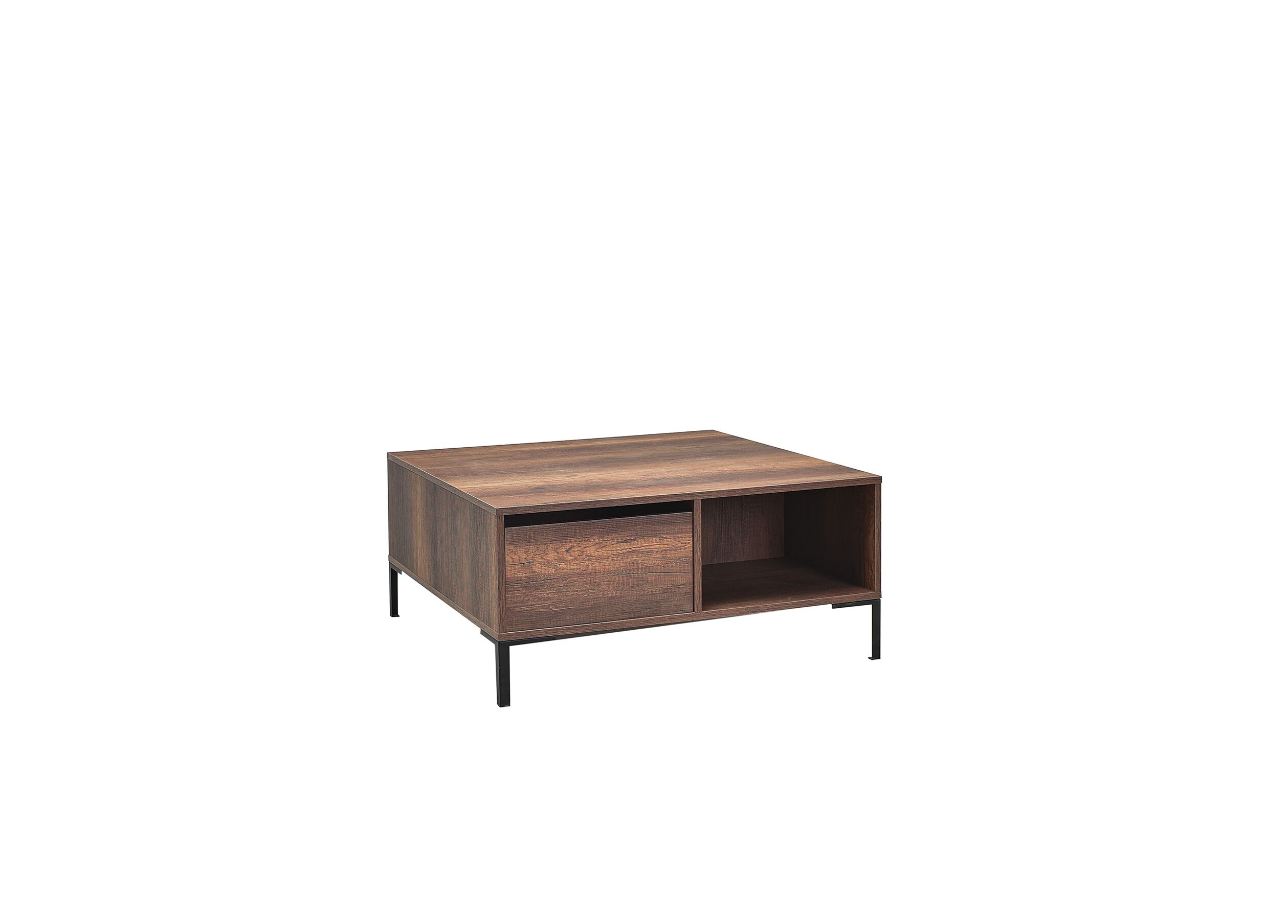 Salontafel Aires 90x90cm - melamine - walnoot