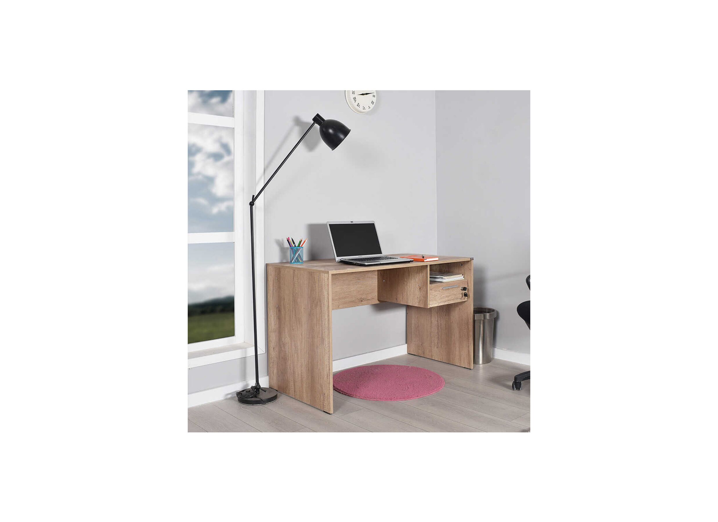 Bureau Kyoto 120x60x75cm - melamine - bruin