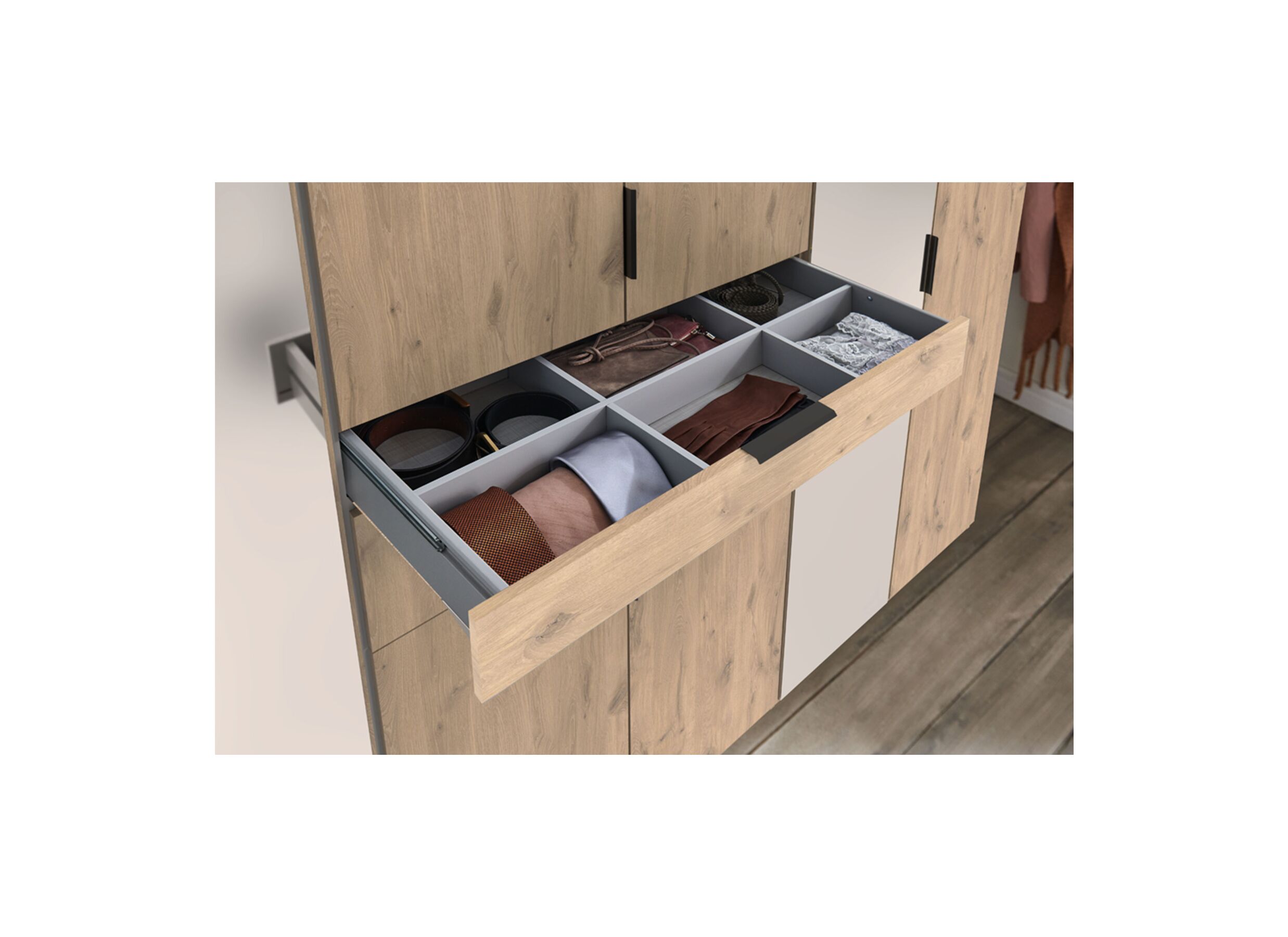 Detailfoto - Kleerkast Moldau 270cm - decor - viking oak