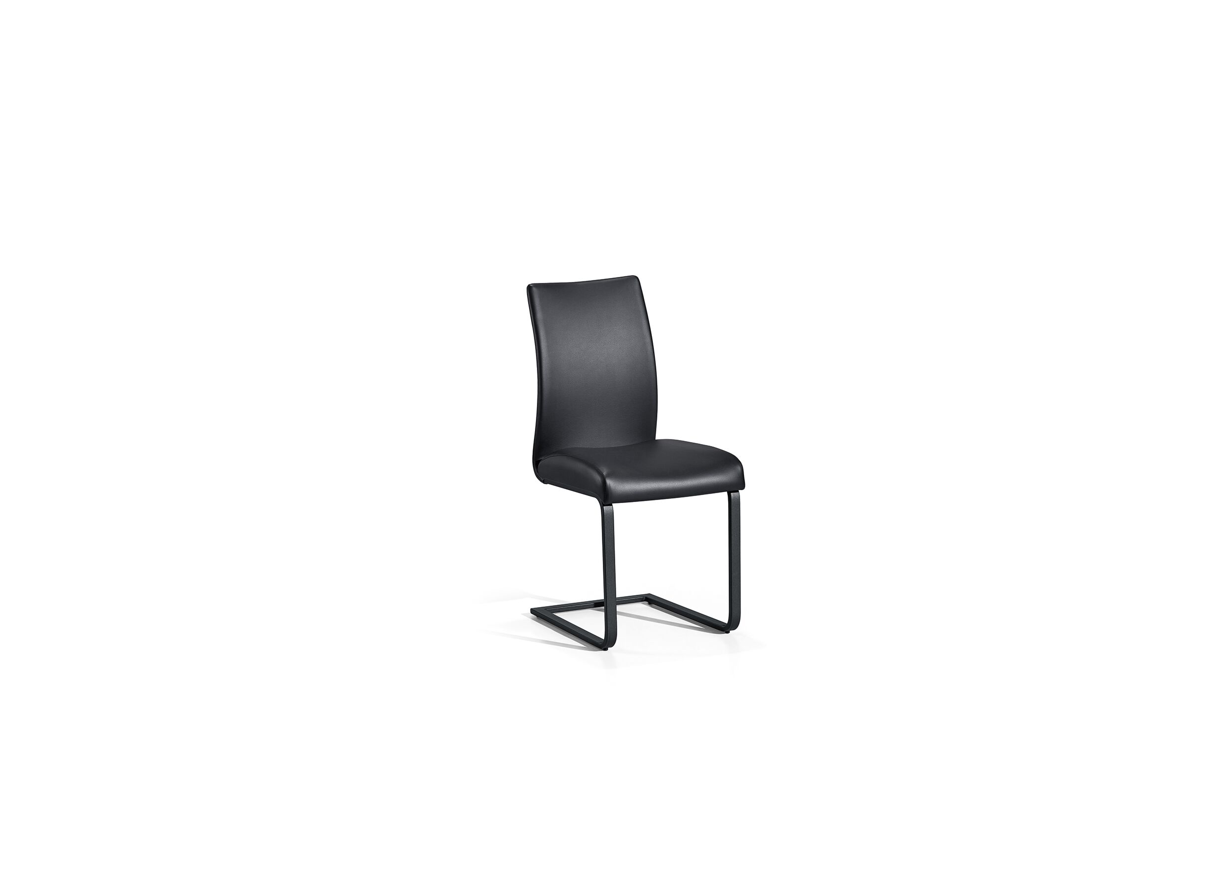 Stoel Mamba 43x52x93cm - lederlook - zwart