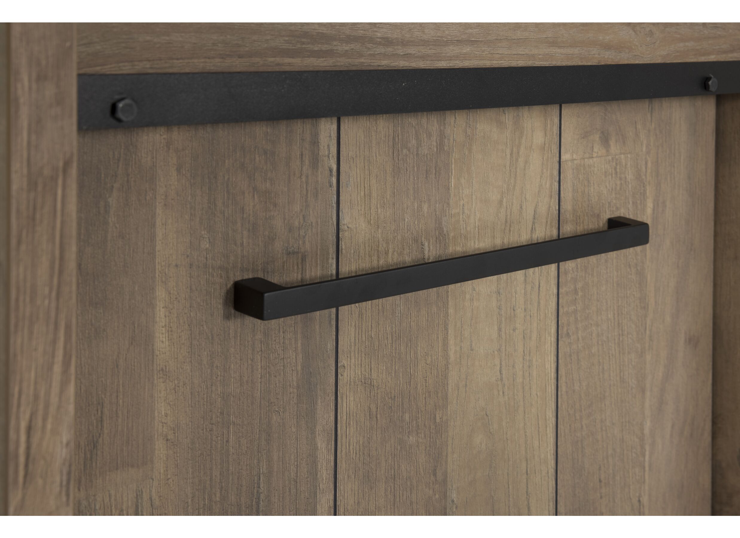 Detail - Buffet 238cm - film décoratif - old teak & matt black