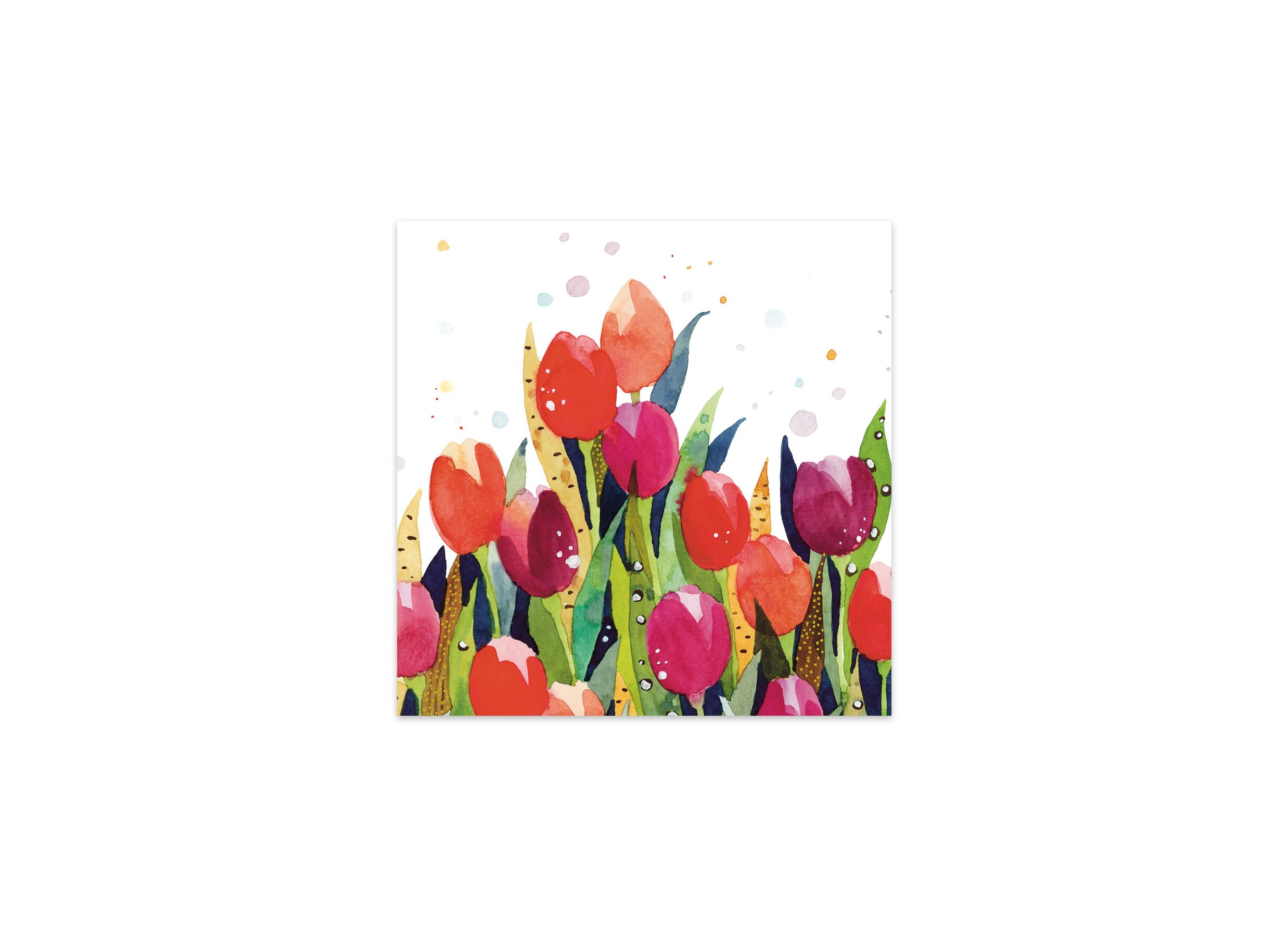 Plus Important - Serviette Tulip Splash 33x33cm - papier - multicolore 20 pièces