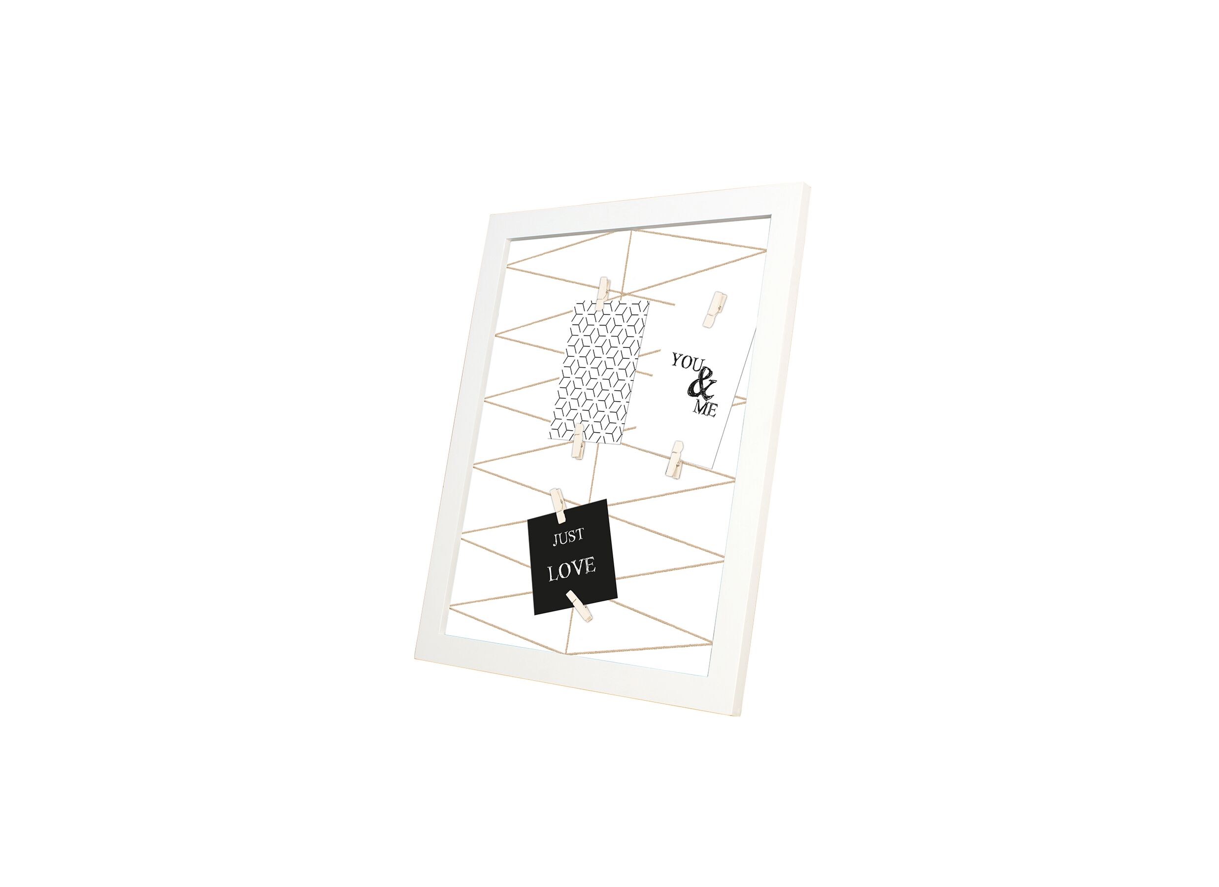 Cadre photo Lund 40x50cm - Cadre photo Lund 50x40cm - bois massif - blanc