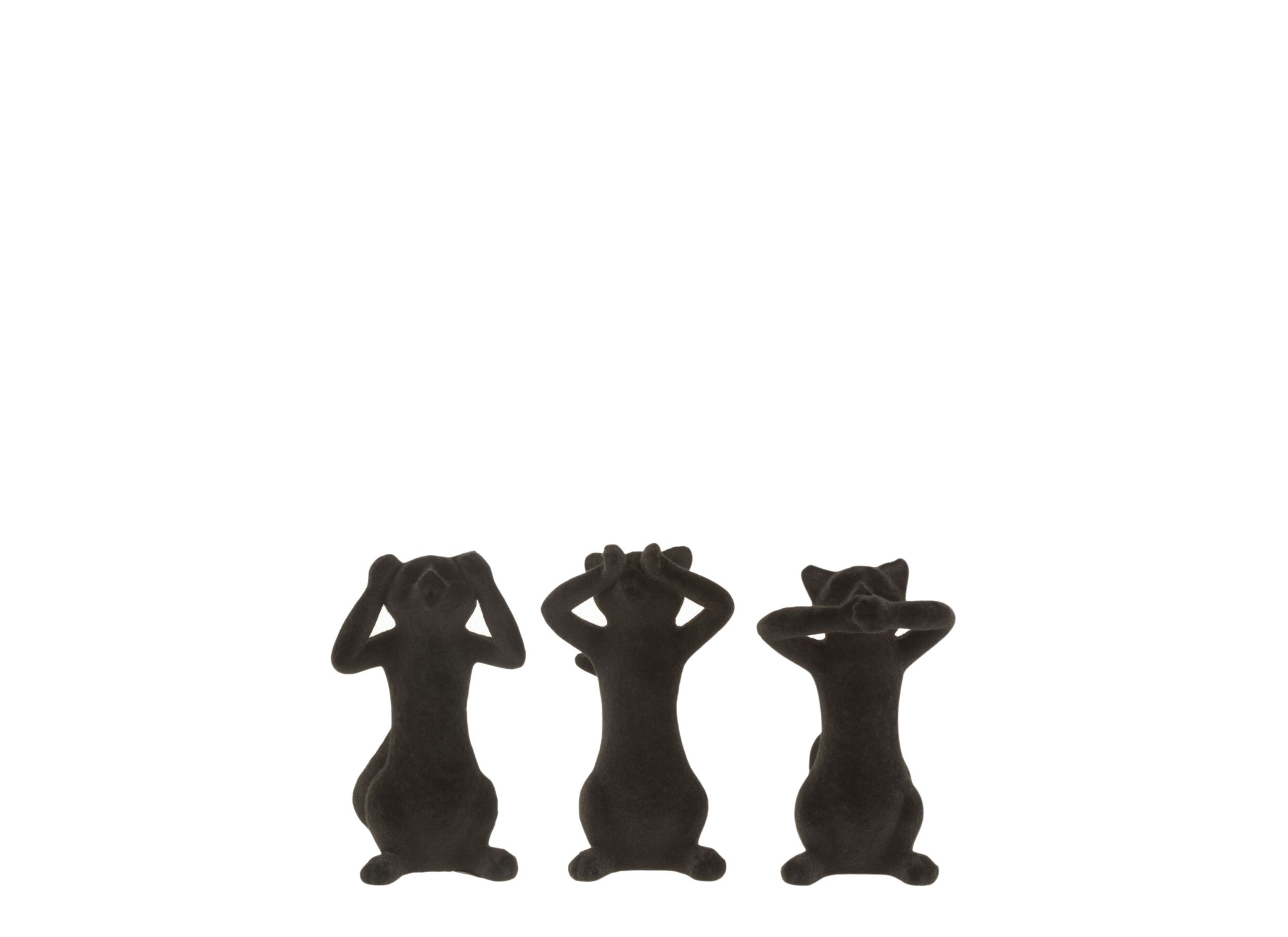 Statuette Chat Entend Voir Silence H14cm - Statuette Chat Entend Voir Silence H14cm