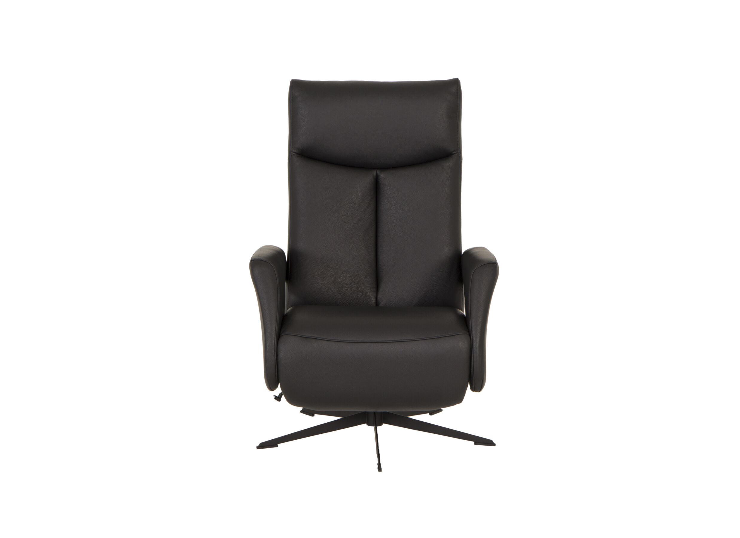 Relaxzetel 8001 elektrisch - leder - zwart