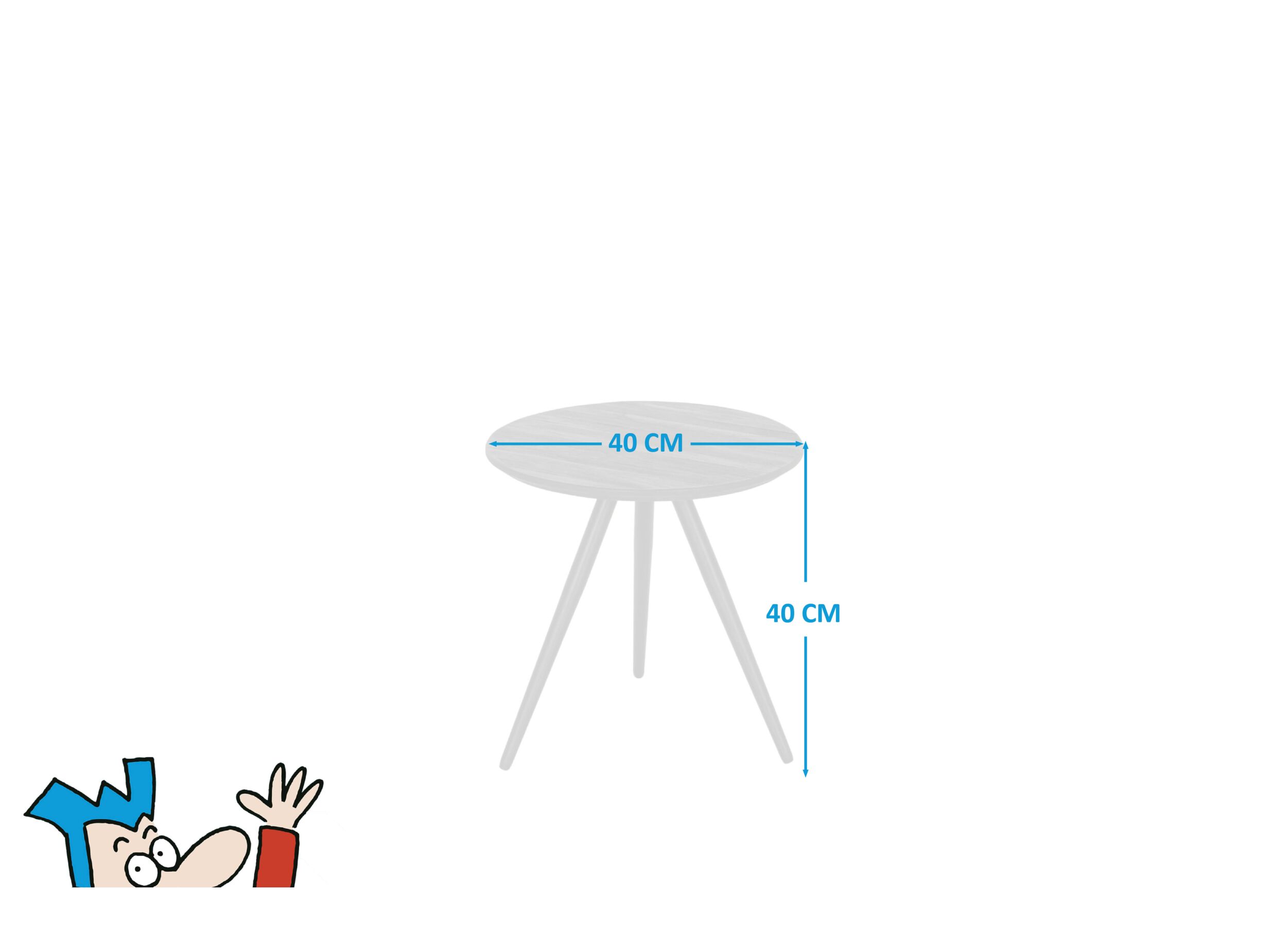 Table basse Noah teck massif ronde