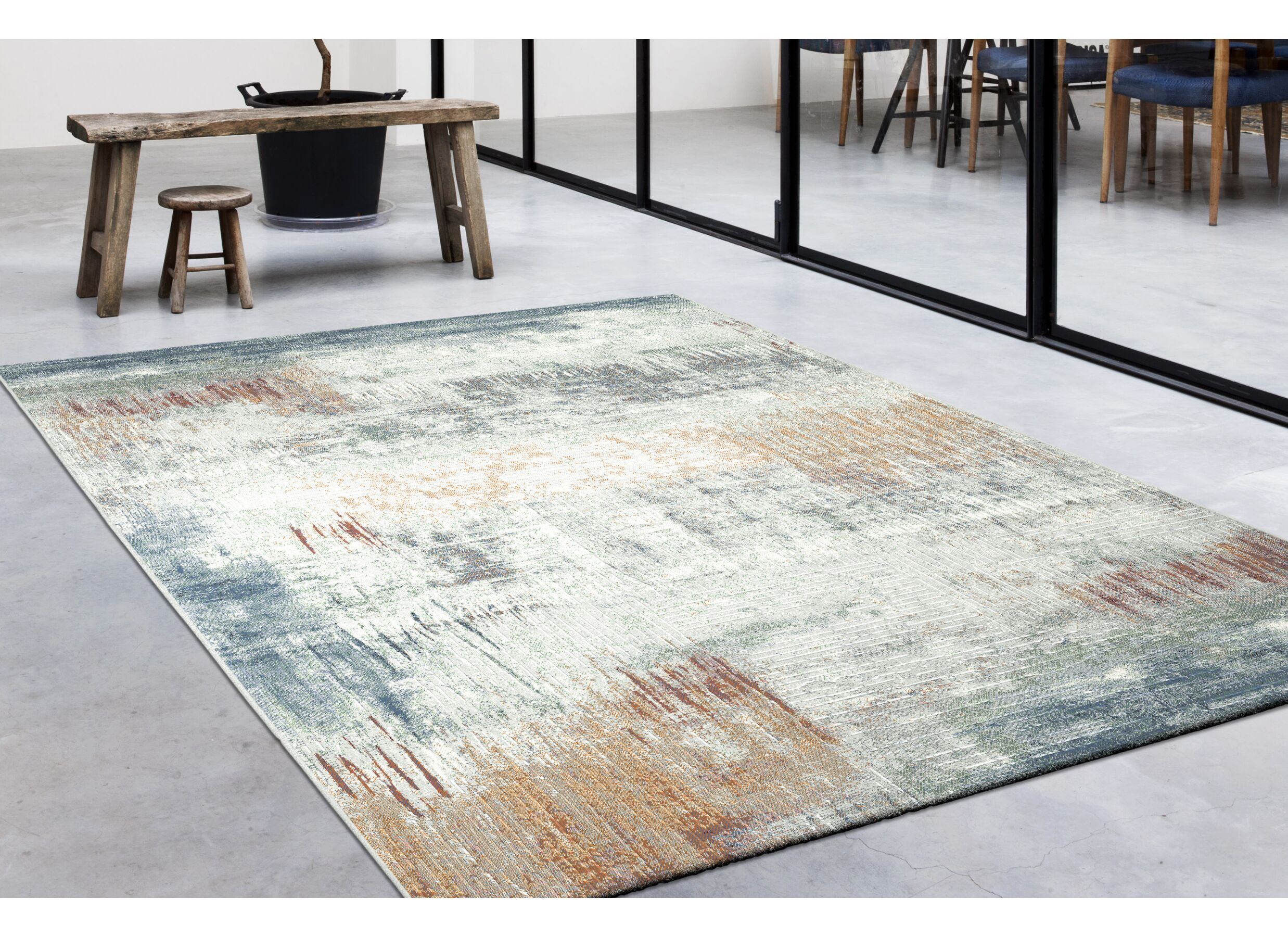 Tapis Aspero 200x290cm - polyester - multicolore