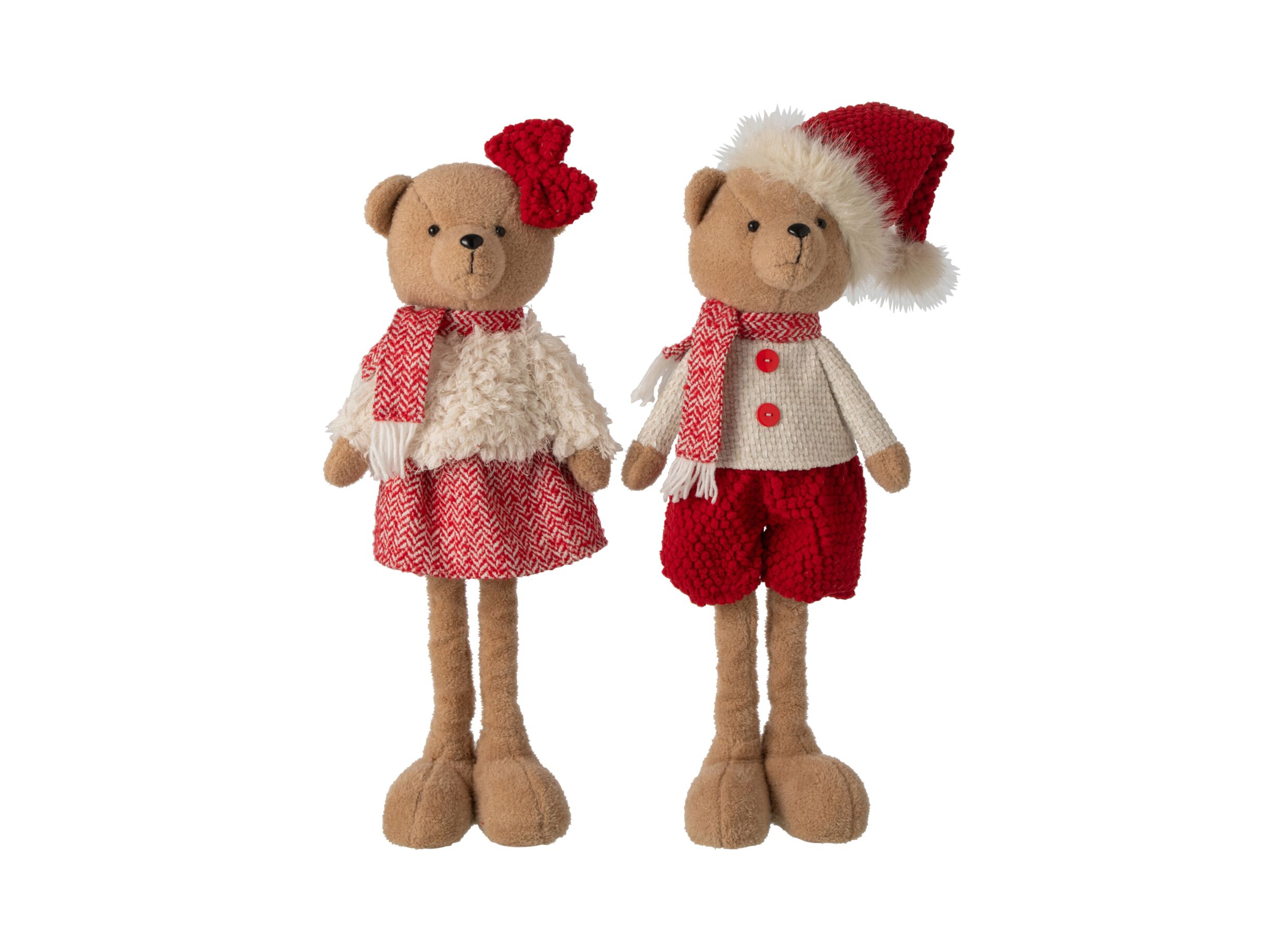 Plus Important - Décoration de Noël Ours H62cm - tissu - multicolor