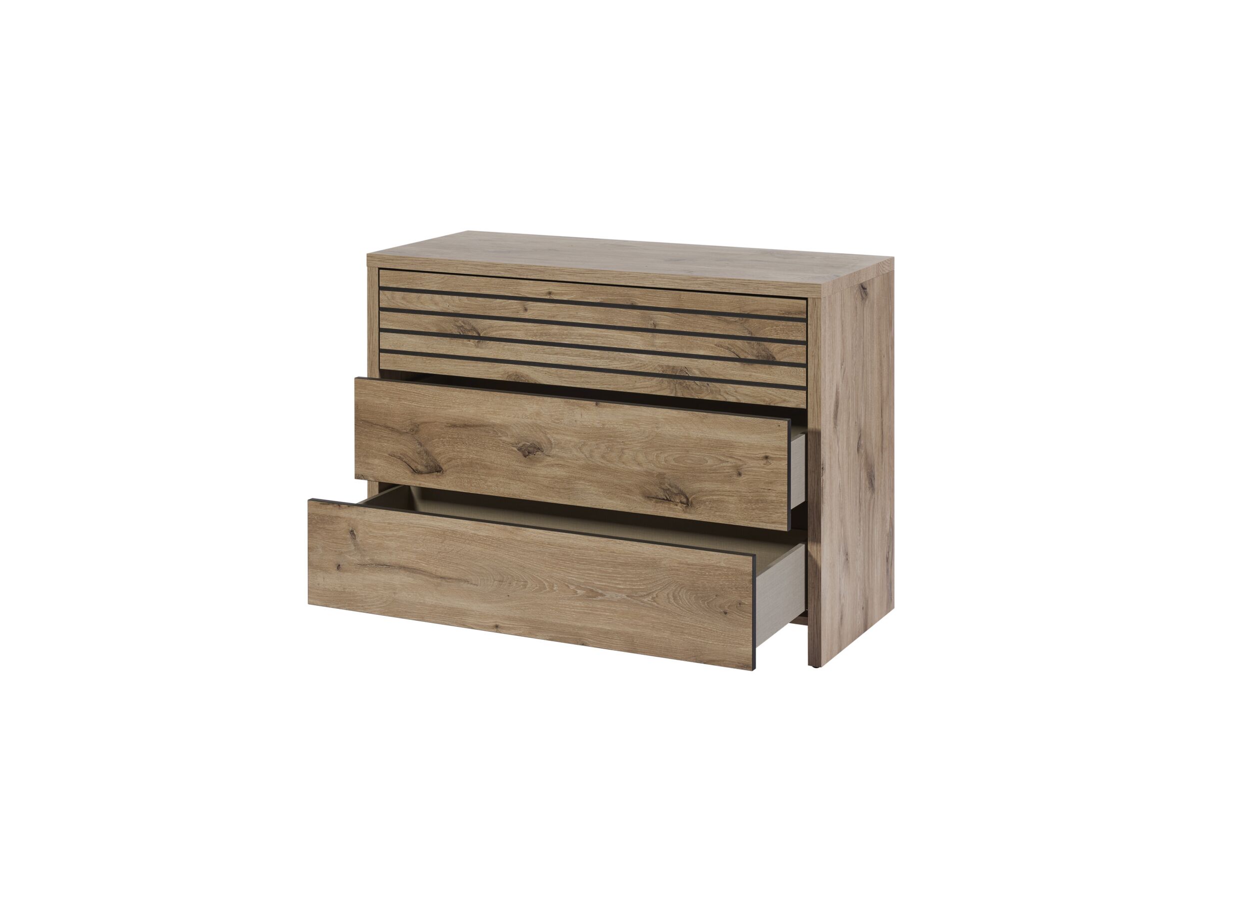 Disposition - Commode Tanya 111x48x81cm - décor - canyon oak/elegant black