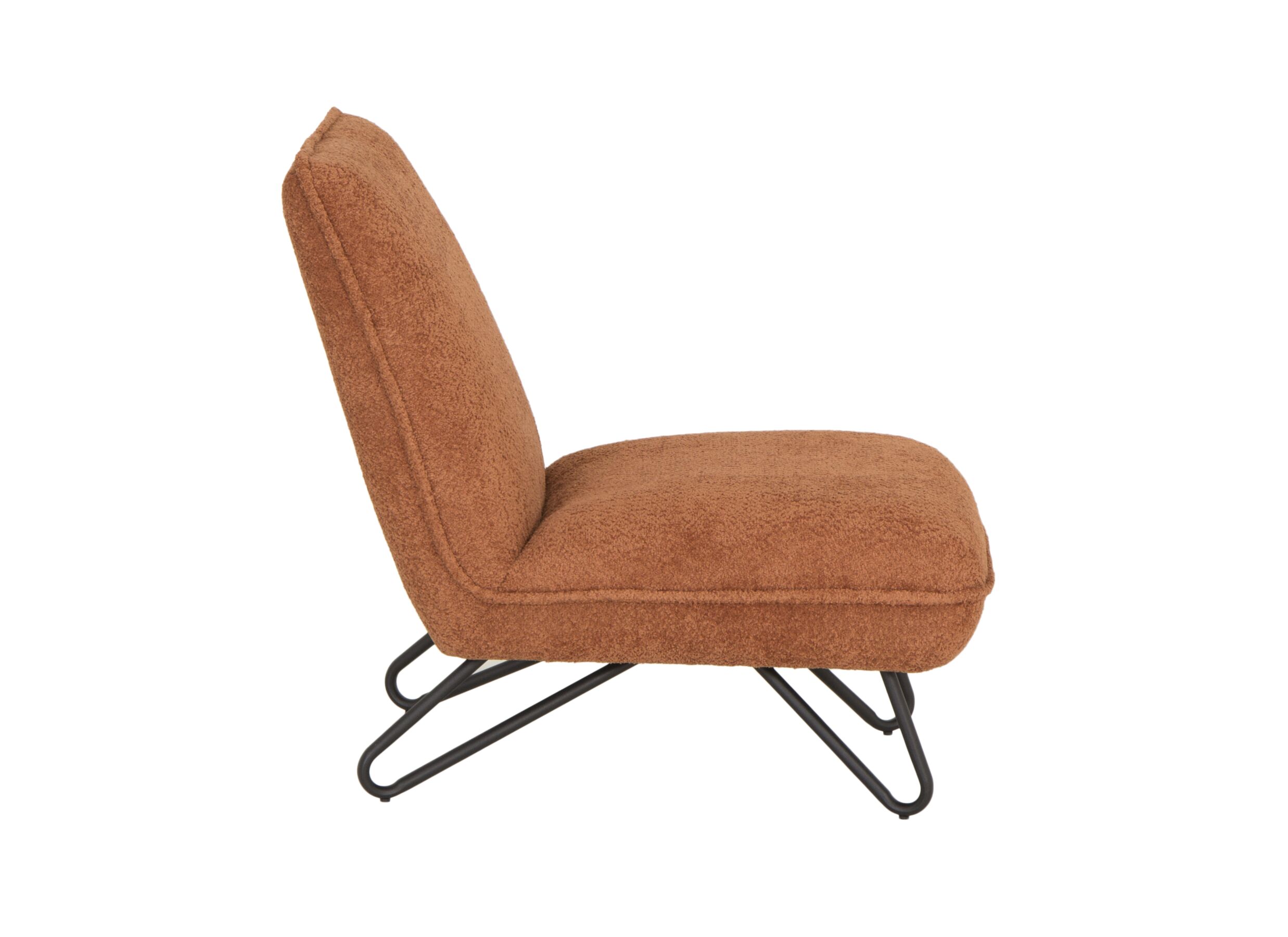 Detail - Fauteuil Guts 67,5x93x82cm - bouclé - cognac