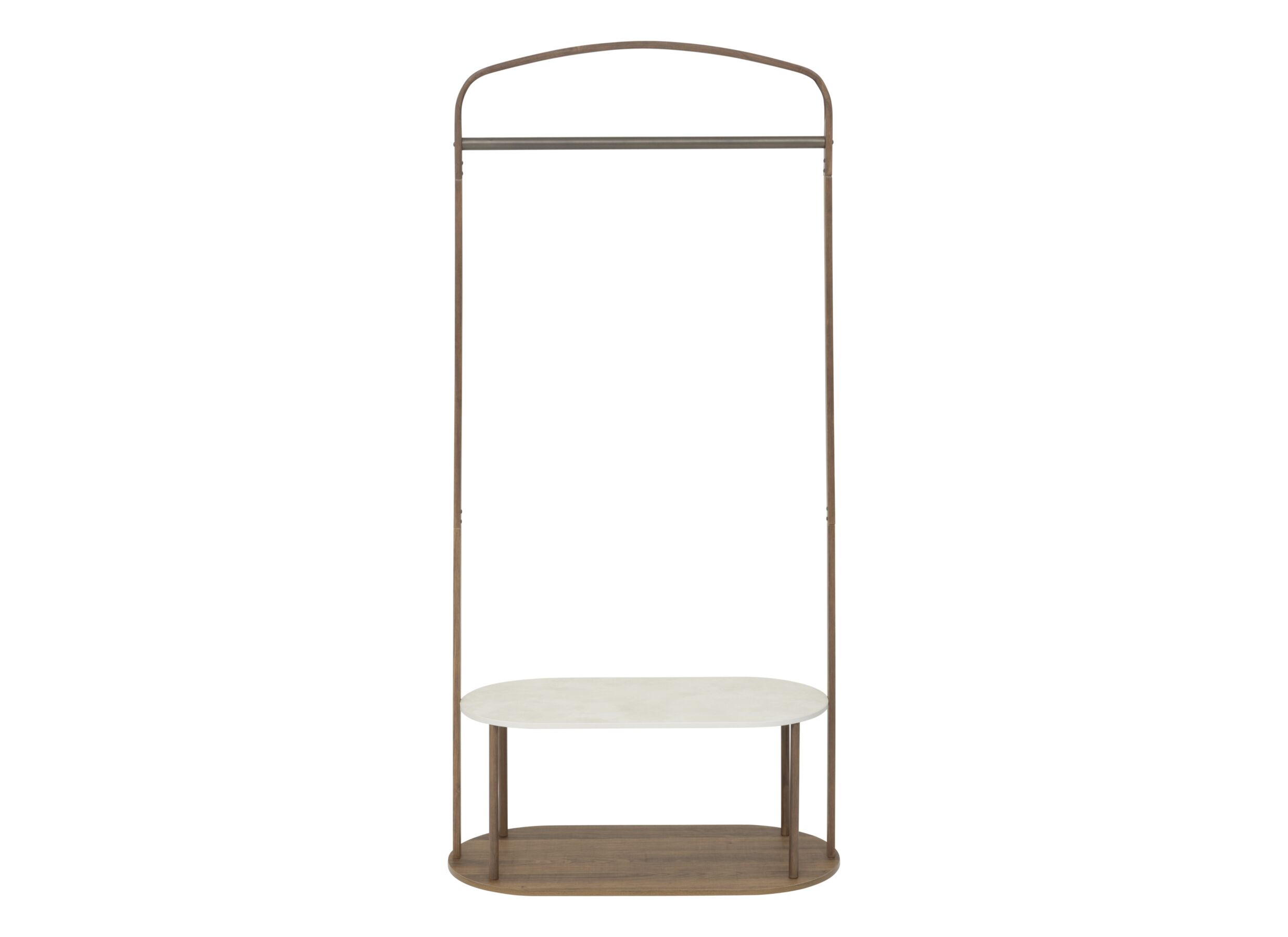 Aperçu - Portant Come 80x40x165cm - acier & MDF - marron