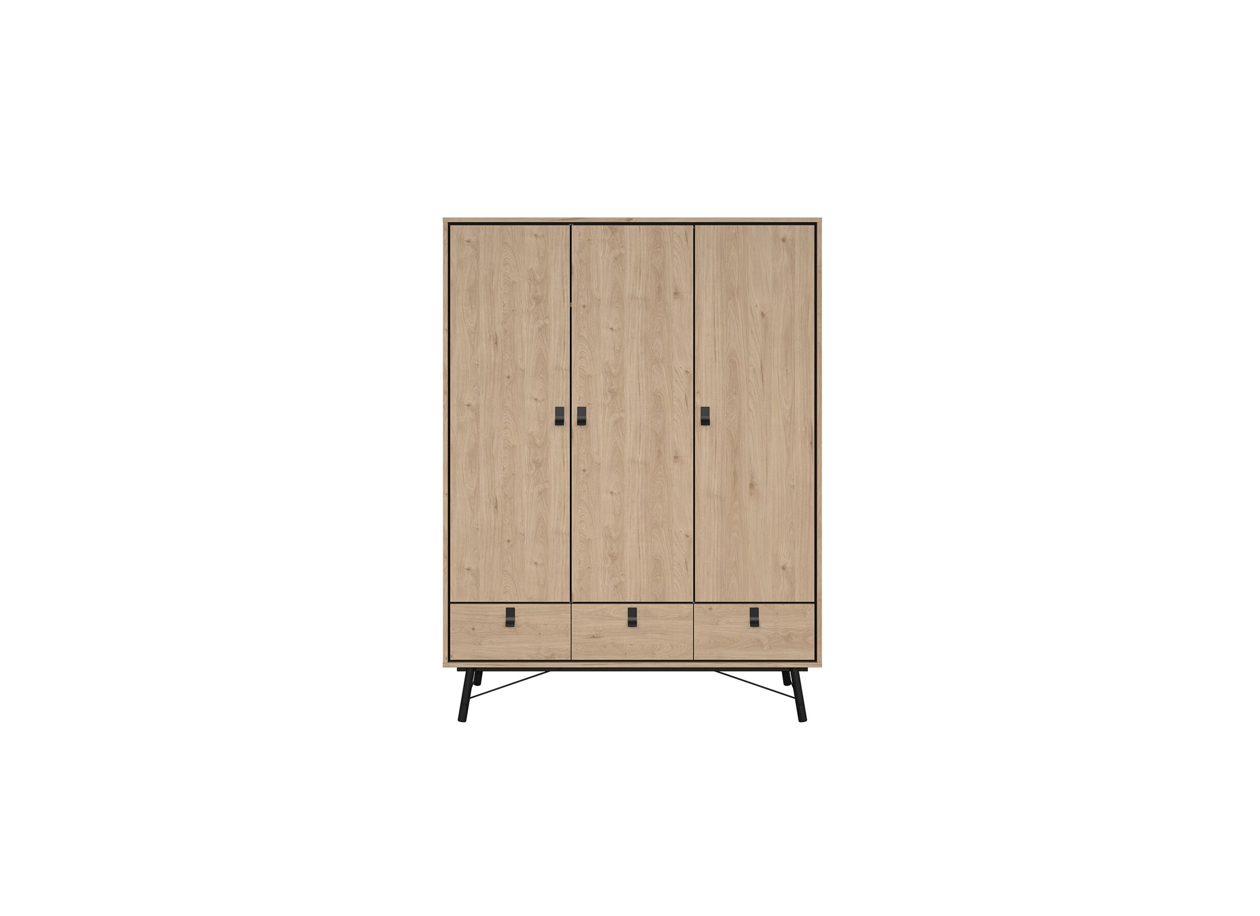 Garde-robe Ry 151cm - décor - marron/noir