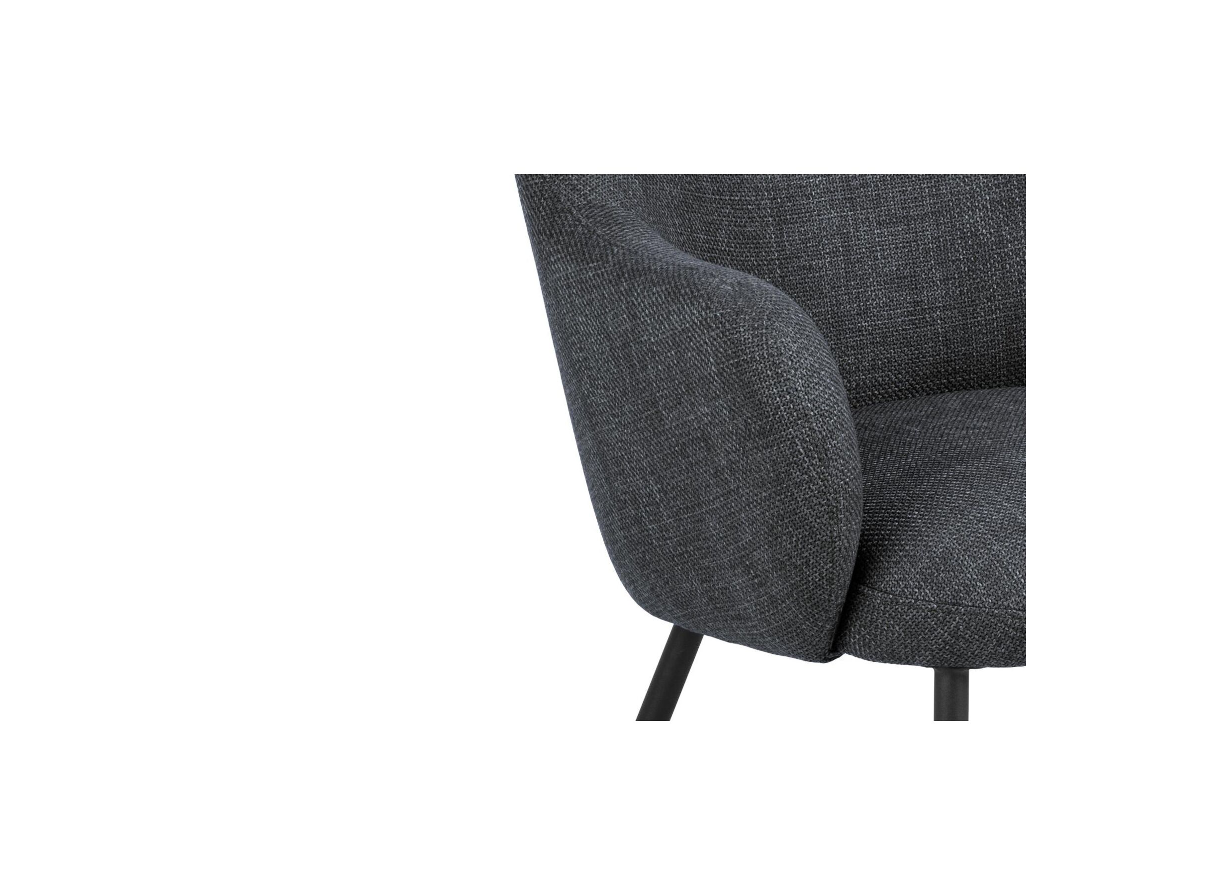 Detailfoto - Fauteuil 70x75x75cm - stof - donkergrijs