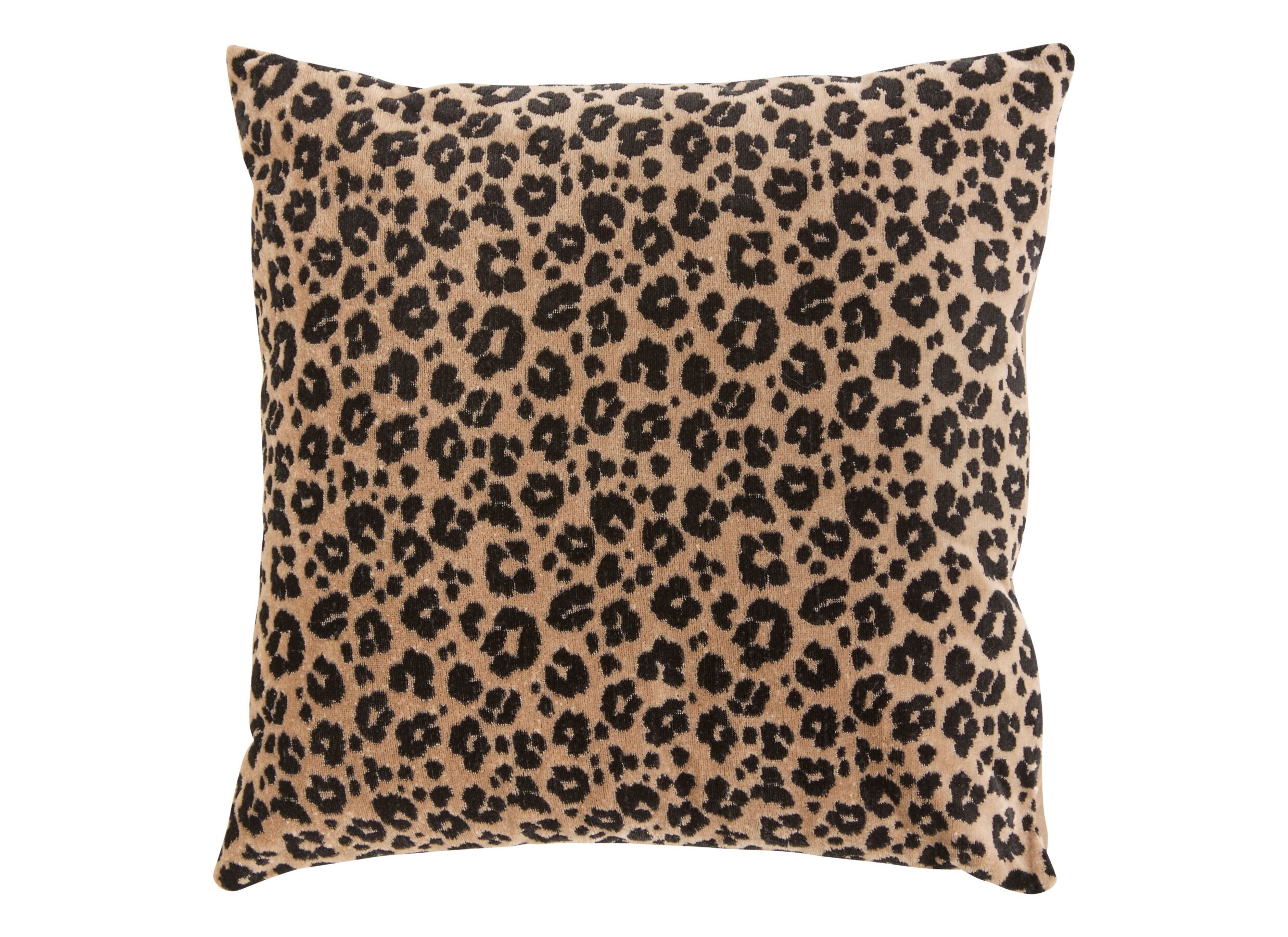 Kussen Lynra 40x40cm - polyester - zwart & bruin - Kussen Lynra 40x40cm - polyester - zwart & bruin
