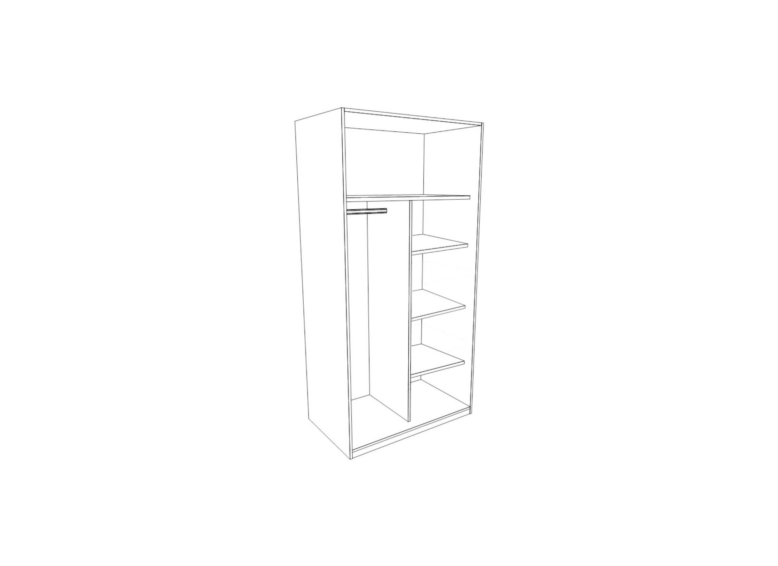 Kleerkast Mrk 80cm - decor - eik