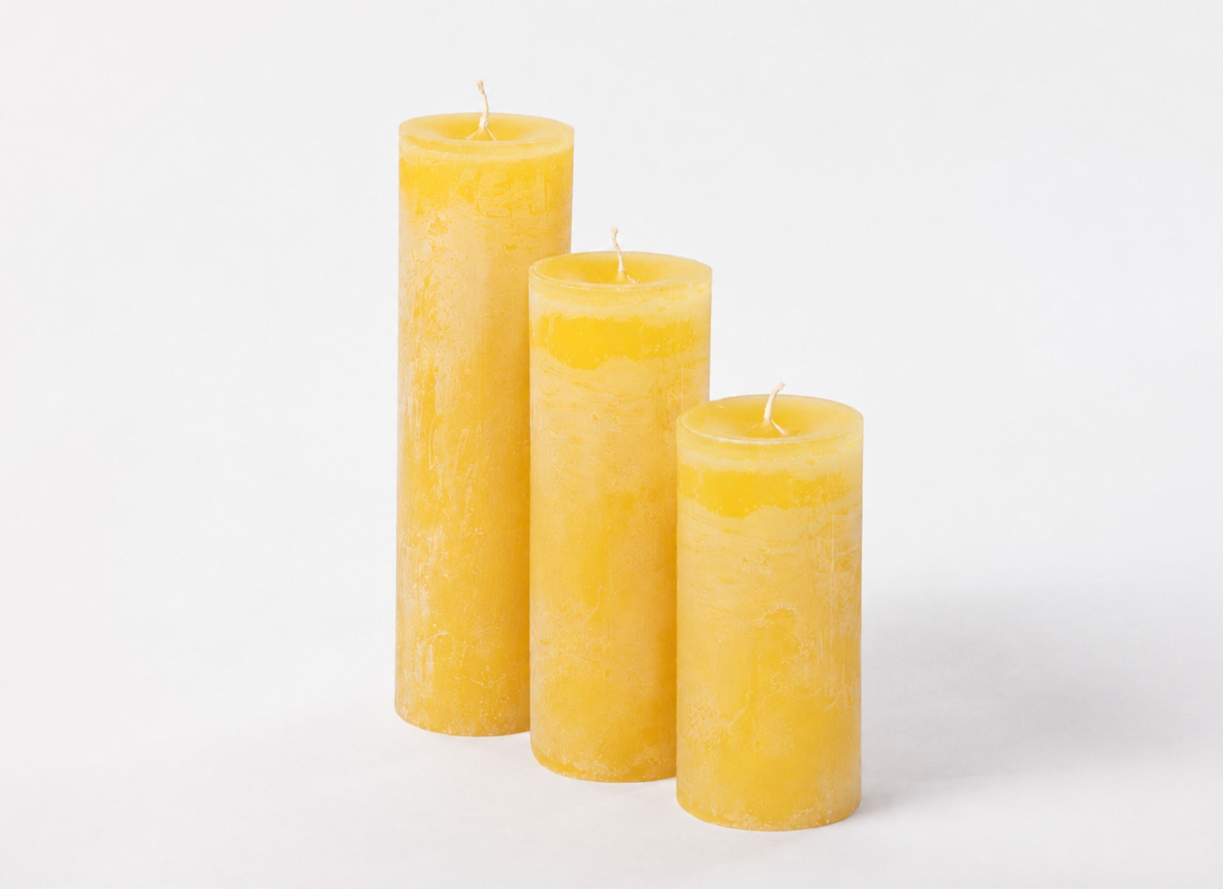 Kaars Ø8 - Kaars Ø8,6xH20cm - paraffine - geel
