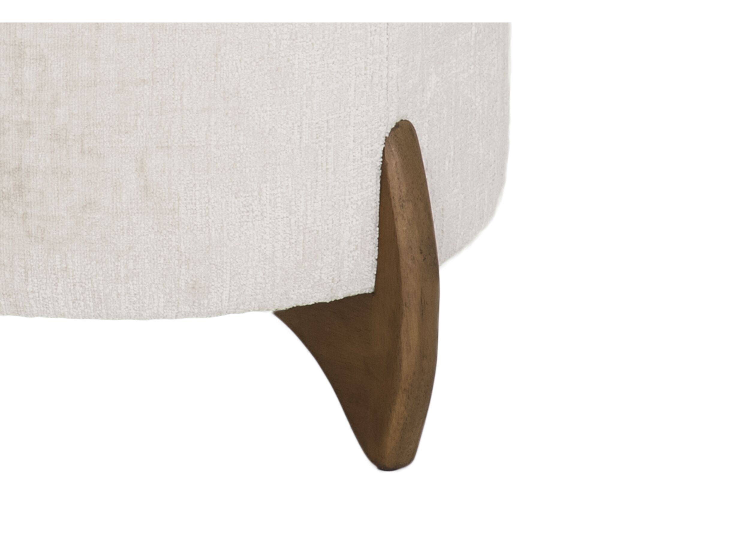 Repose-pieds Arctic Ø51cm tissu beige