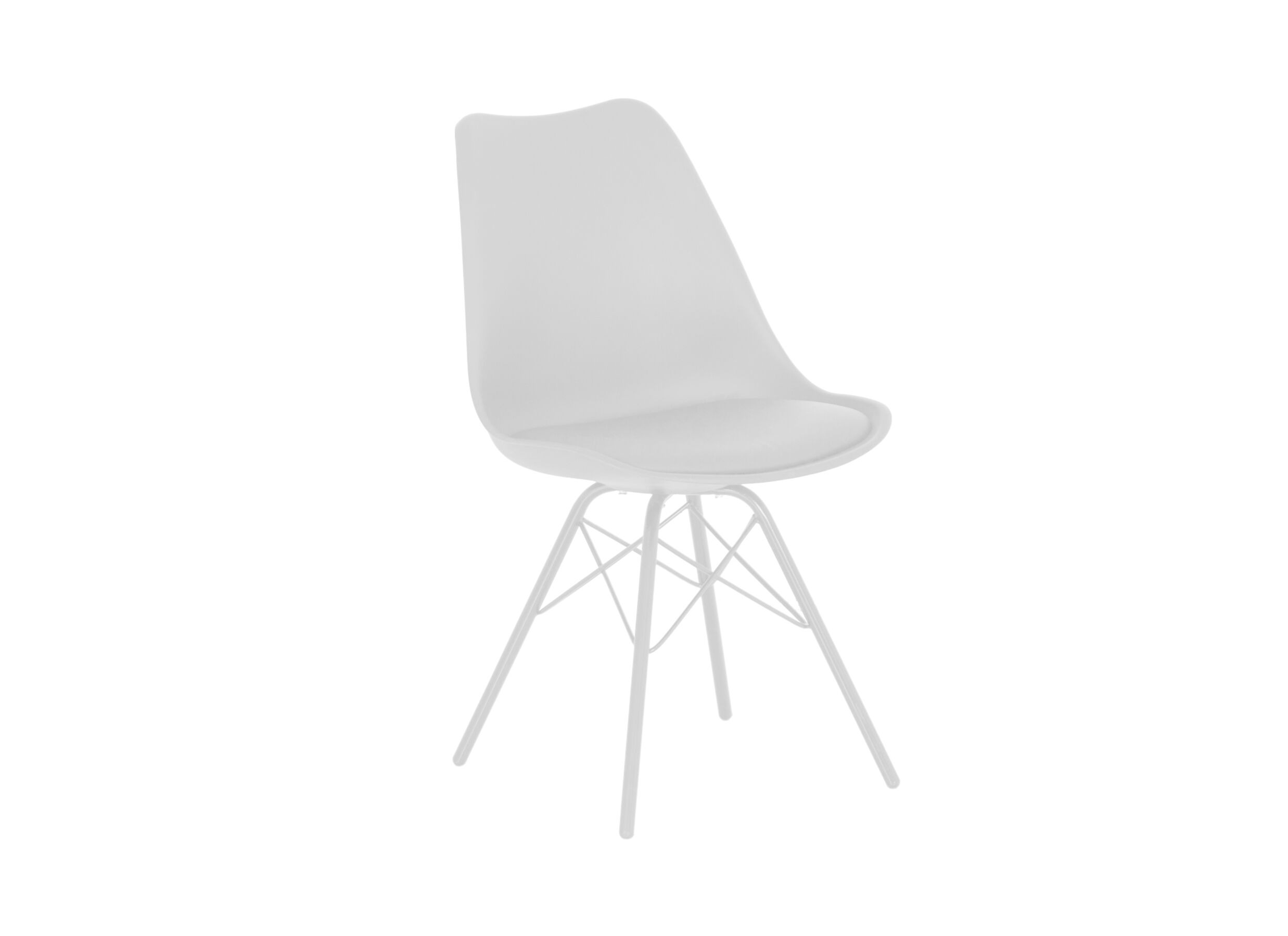 Kuipstoel Gigi 49x55x82cm - lederlook - wit