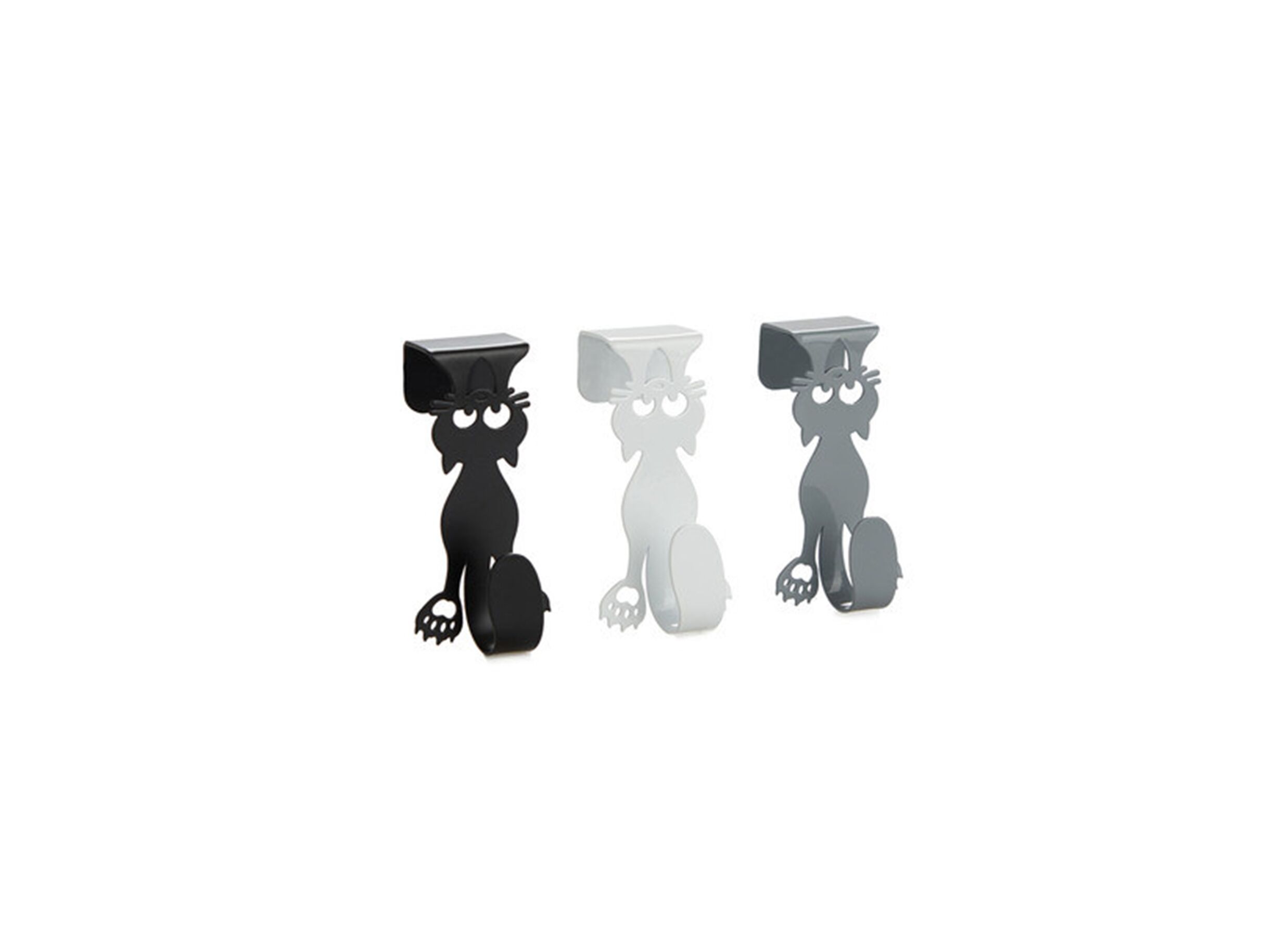 Deurhanger Curious cat 4,5cm, set van 3