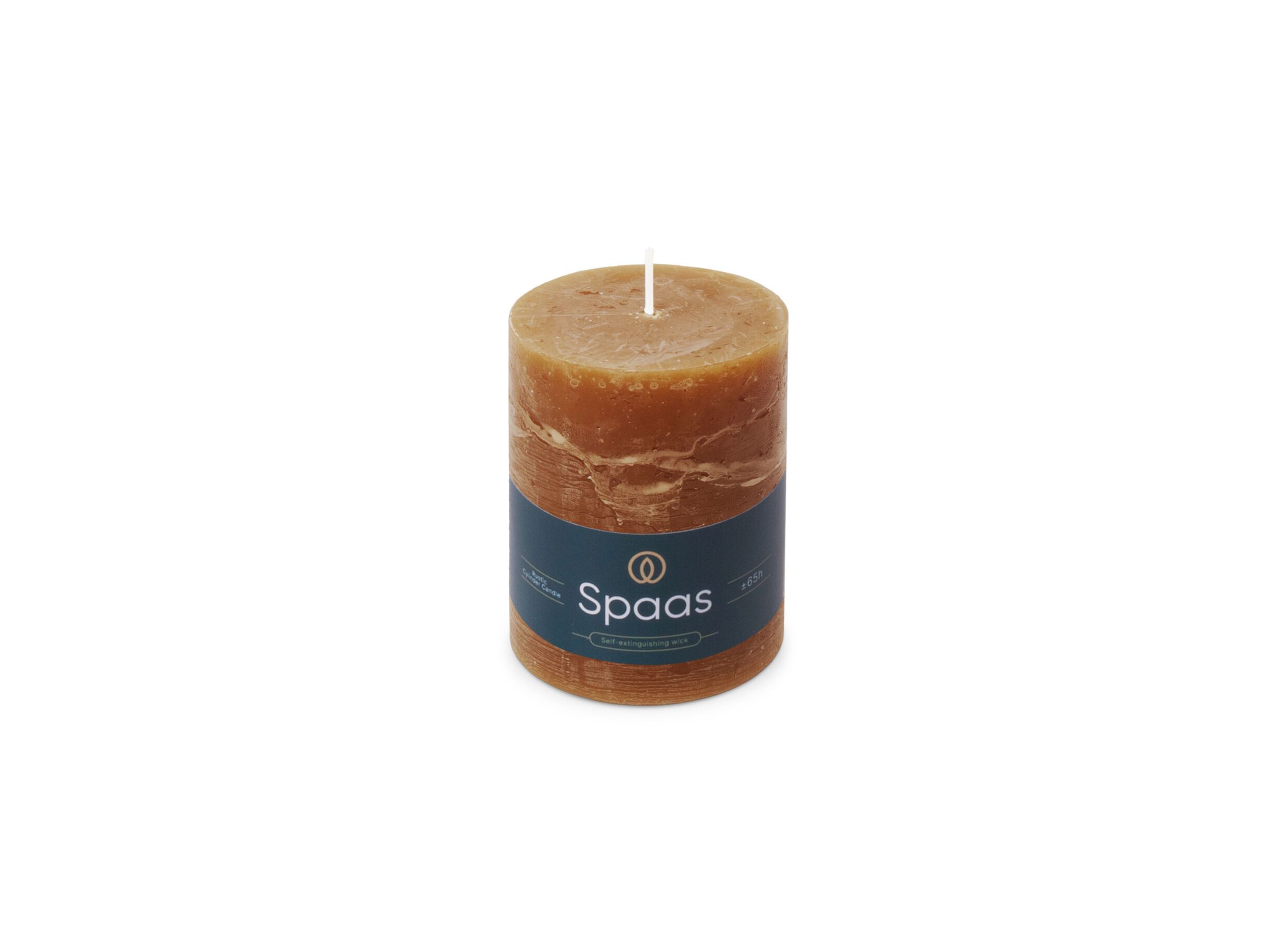 Kaars Cilinder Rustiek cognac - Bougie Cylindre Rustique cognac