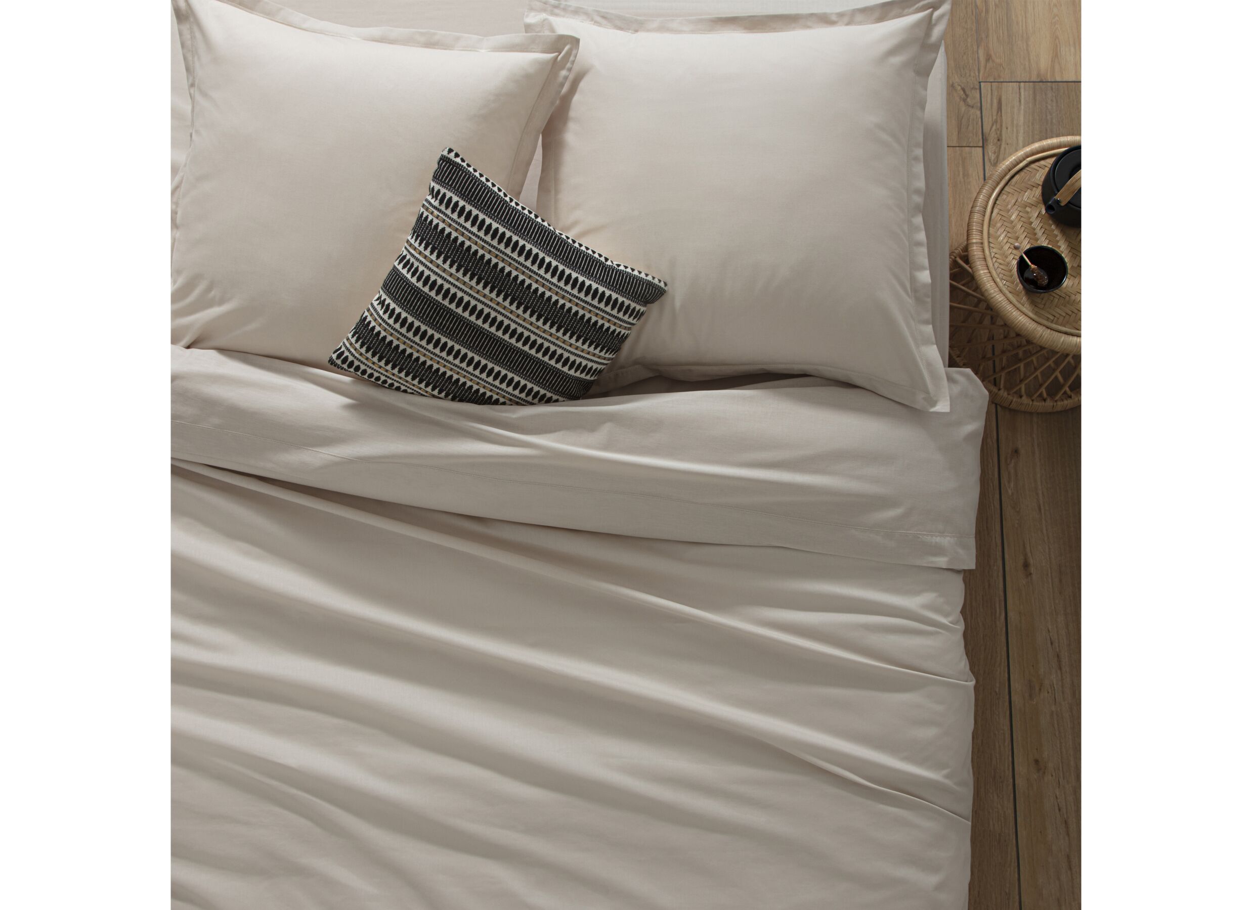 Sfeerfoto - Dekbedovertrek 240x220cm - katoen - beige lin excl. kussenslopen