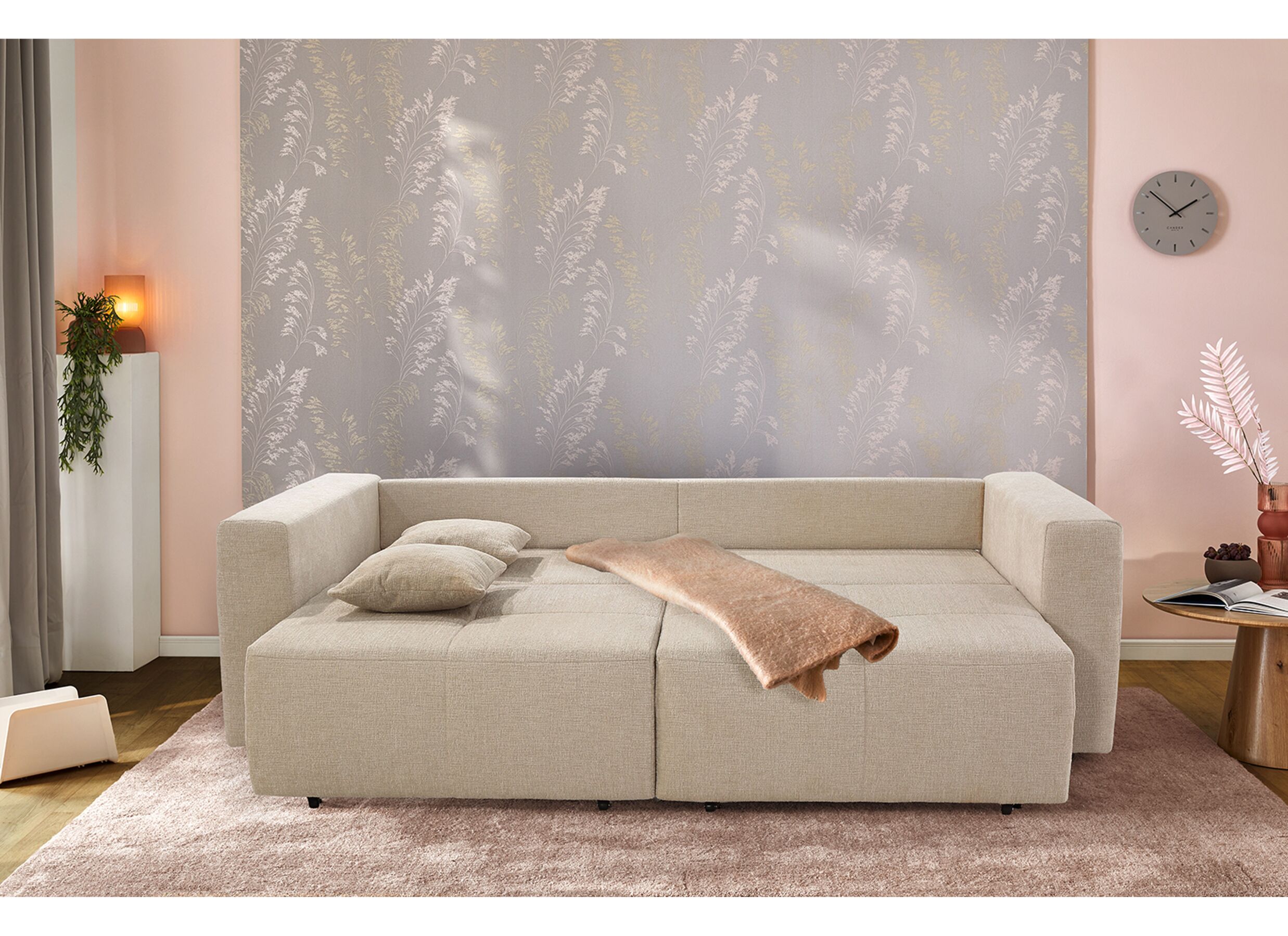 Sfeerfoto - Zetel Relax Bigsofa 4-zit - stof - chenile beige