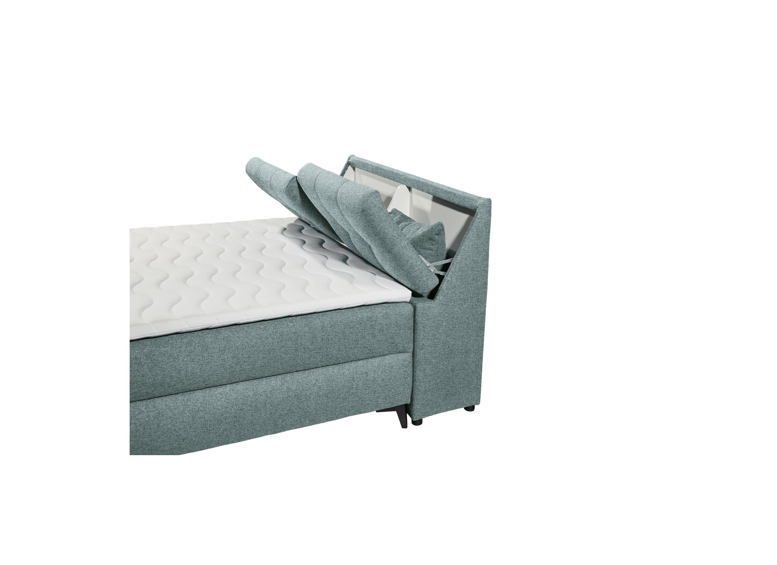 Bedbox Atlantis 140x200cm met opbergruimte stof munt