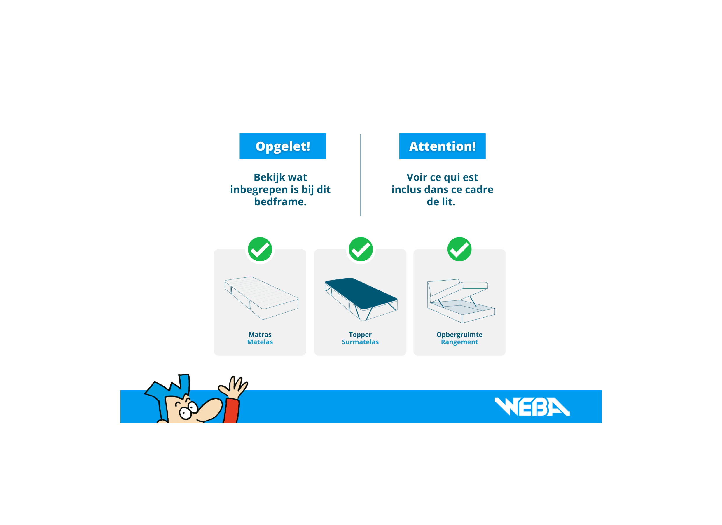 Opstelling - Boxspring BX2260 140x200cm - stof - charcoal met opbergruimte