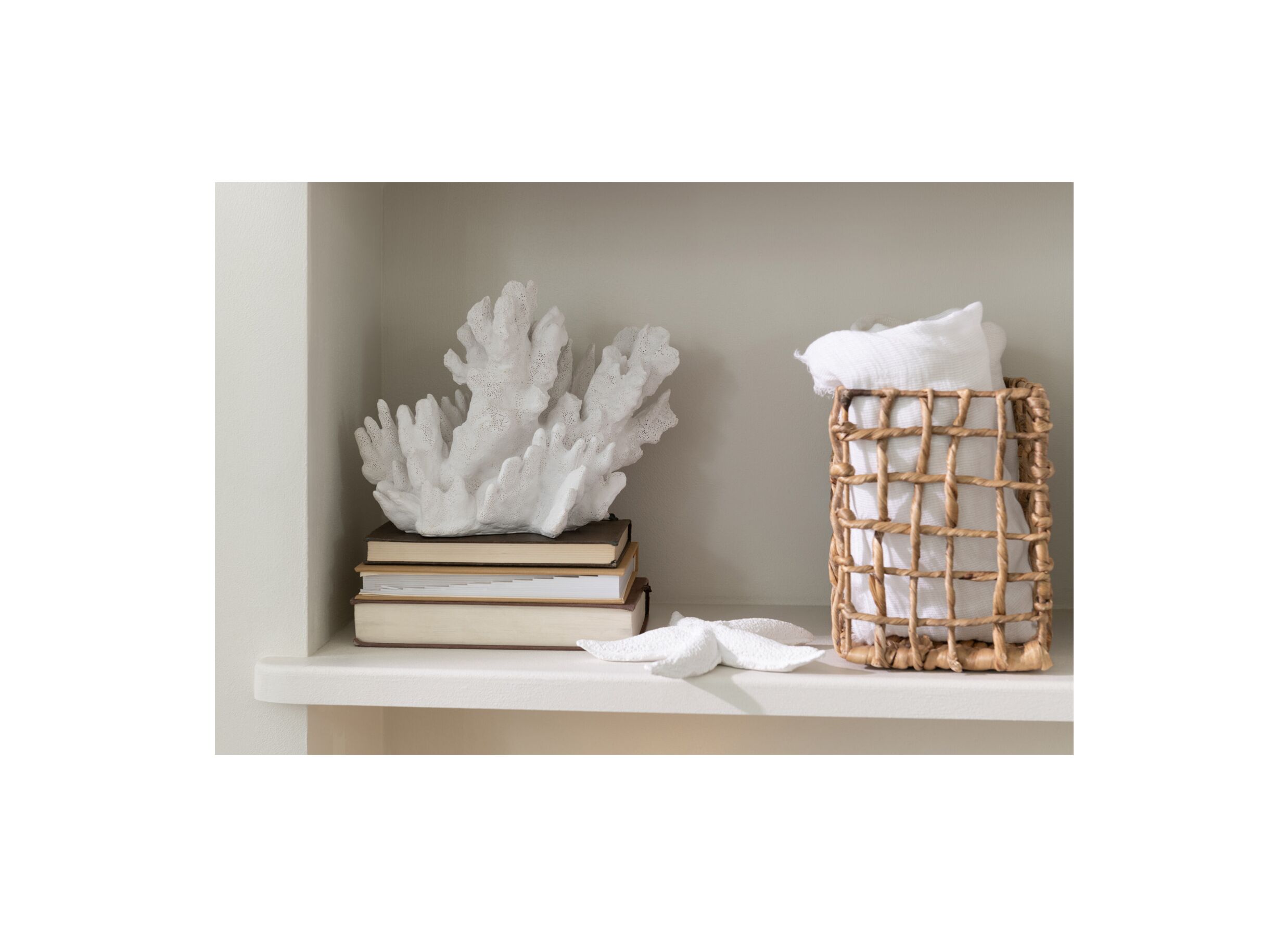 Foto ambiance - Déco Corail H21cm - polystone - blanc