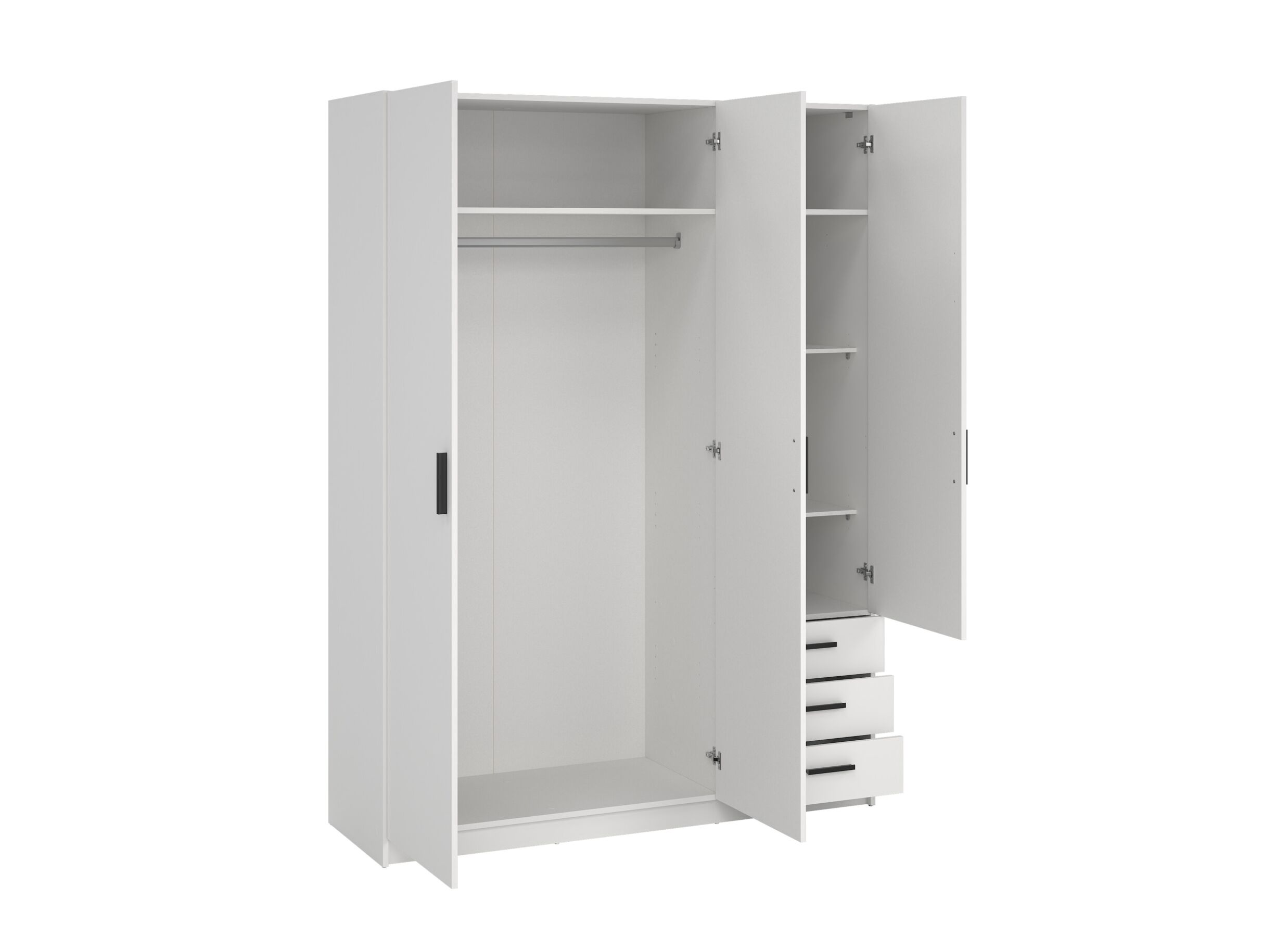 Disposition - Garde-robe Sprint 147cm - décor - blanc