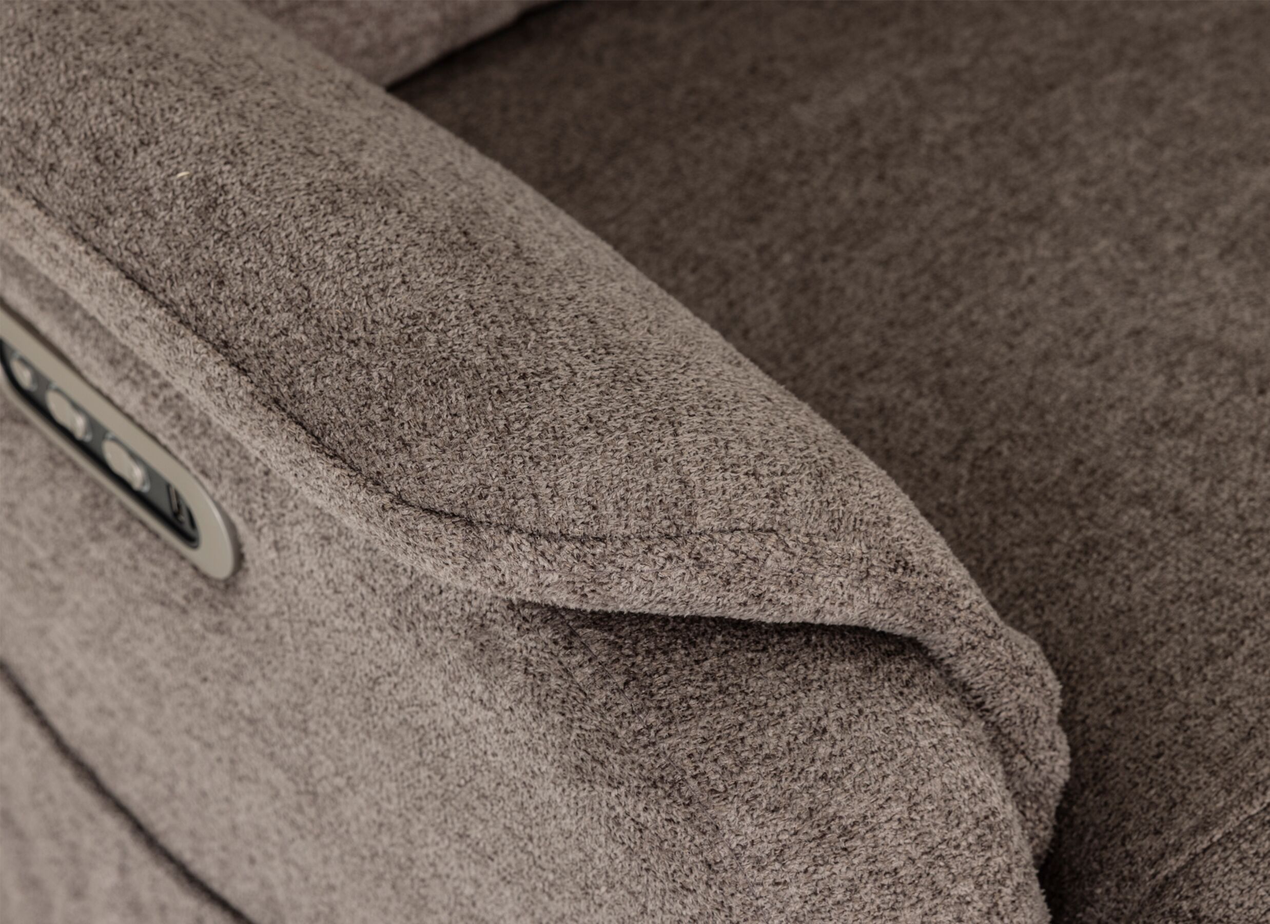 Detail - Fauteuil relax Estate électrique - tissu - taupe