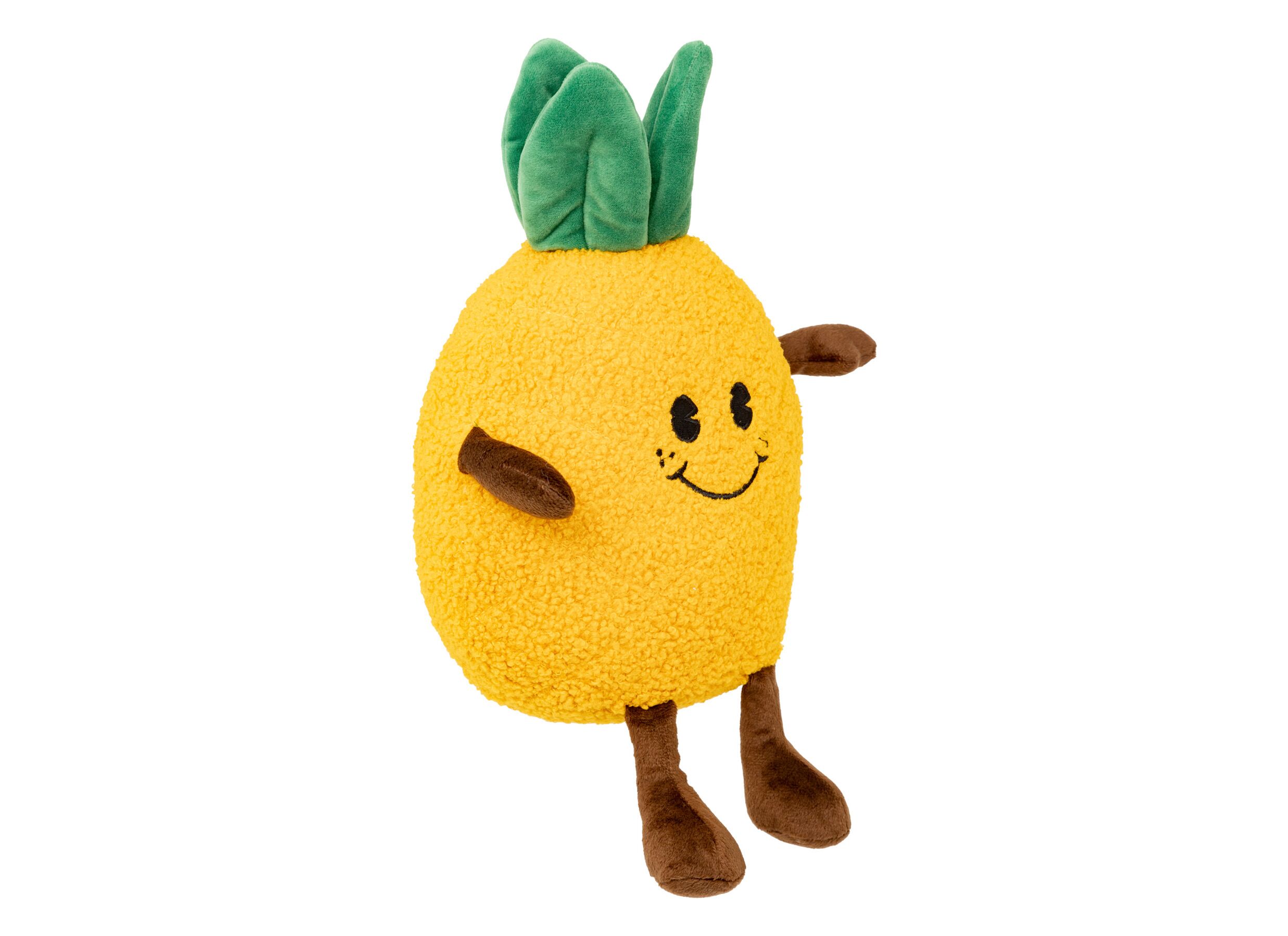 Plus Important - Peluche Ananas H26cm - tissu - jaune