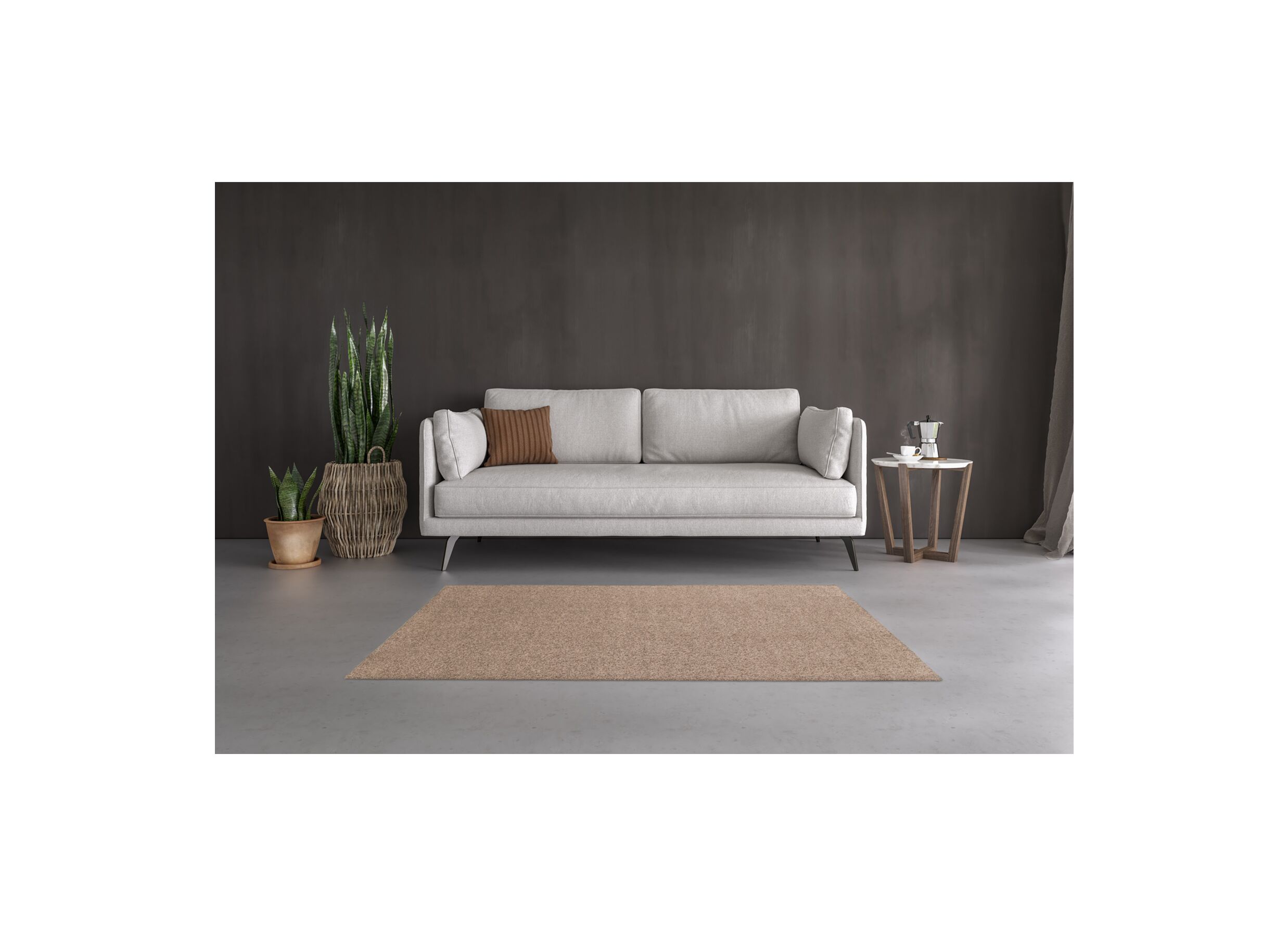 Foto ambiance - Tapis Dolce 133x195cm - polypropylène - brun