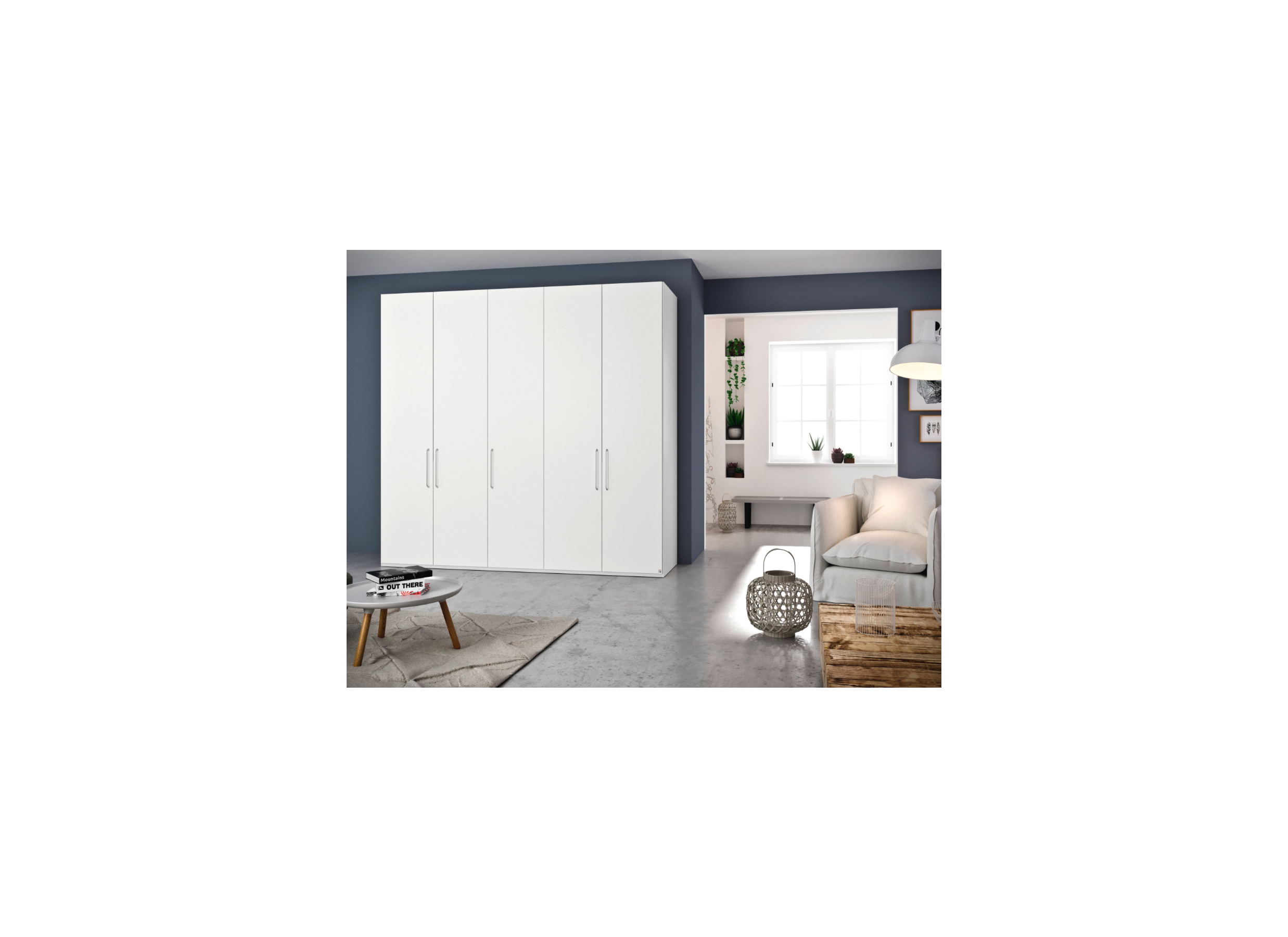 Garde-robe Select 251cm - Garde-robe Select 251cm - décor - blanc