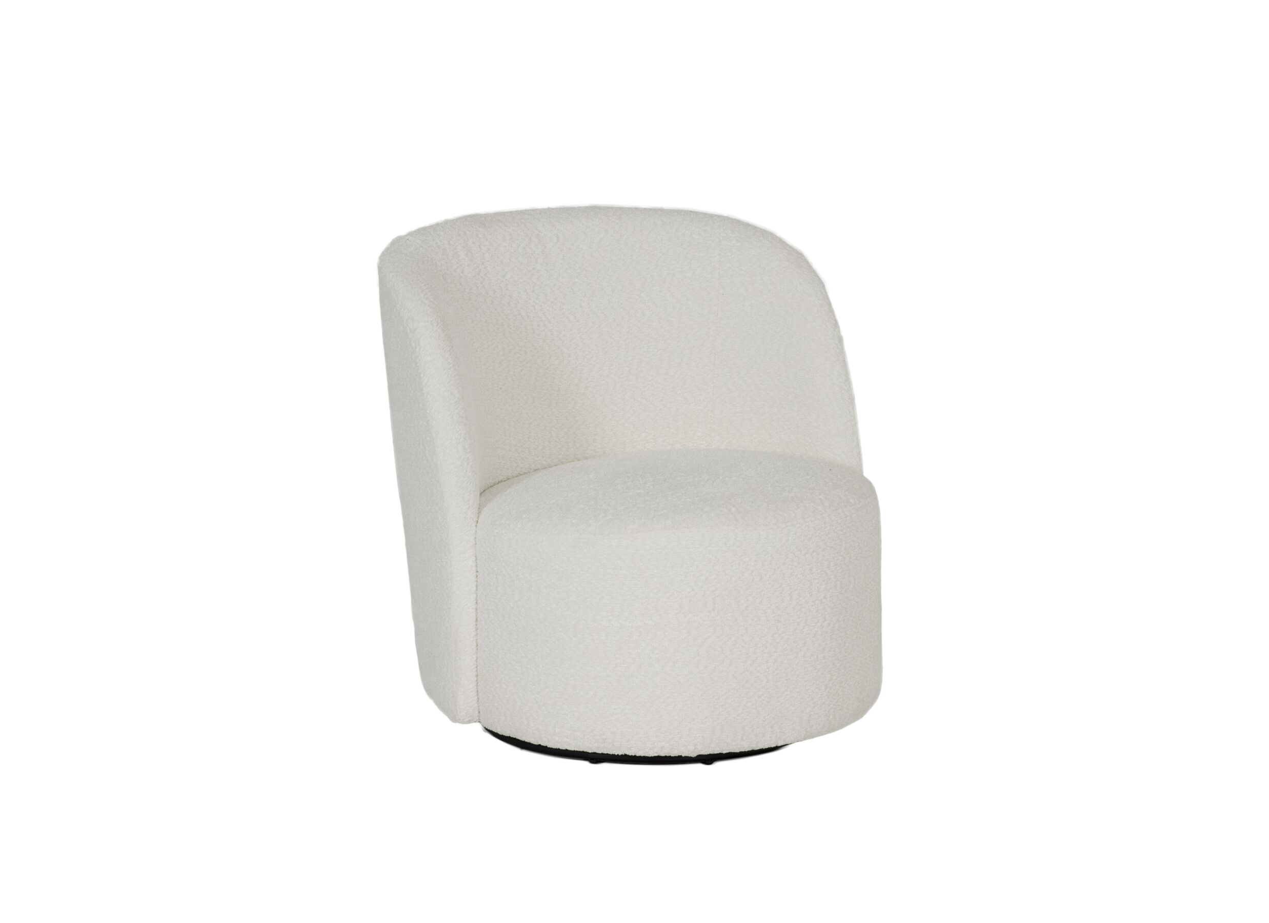 Draaifauteuil Companion 71x77x74cm - chenille - wit - Fauteuil pivotant Companion 71x77x74cm - chenille - blanc