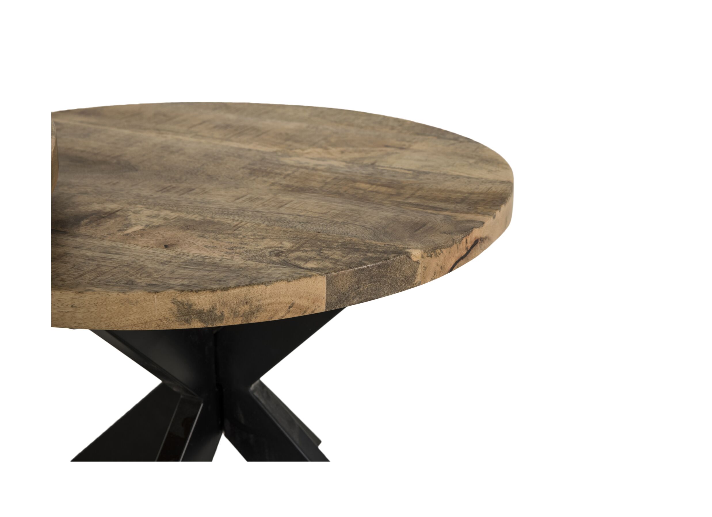 Detail - Table basse Cenote Ø77/Ø55cm - mangue massif - naturel lot de 2