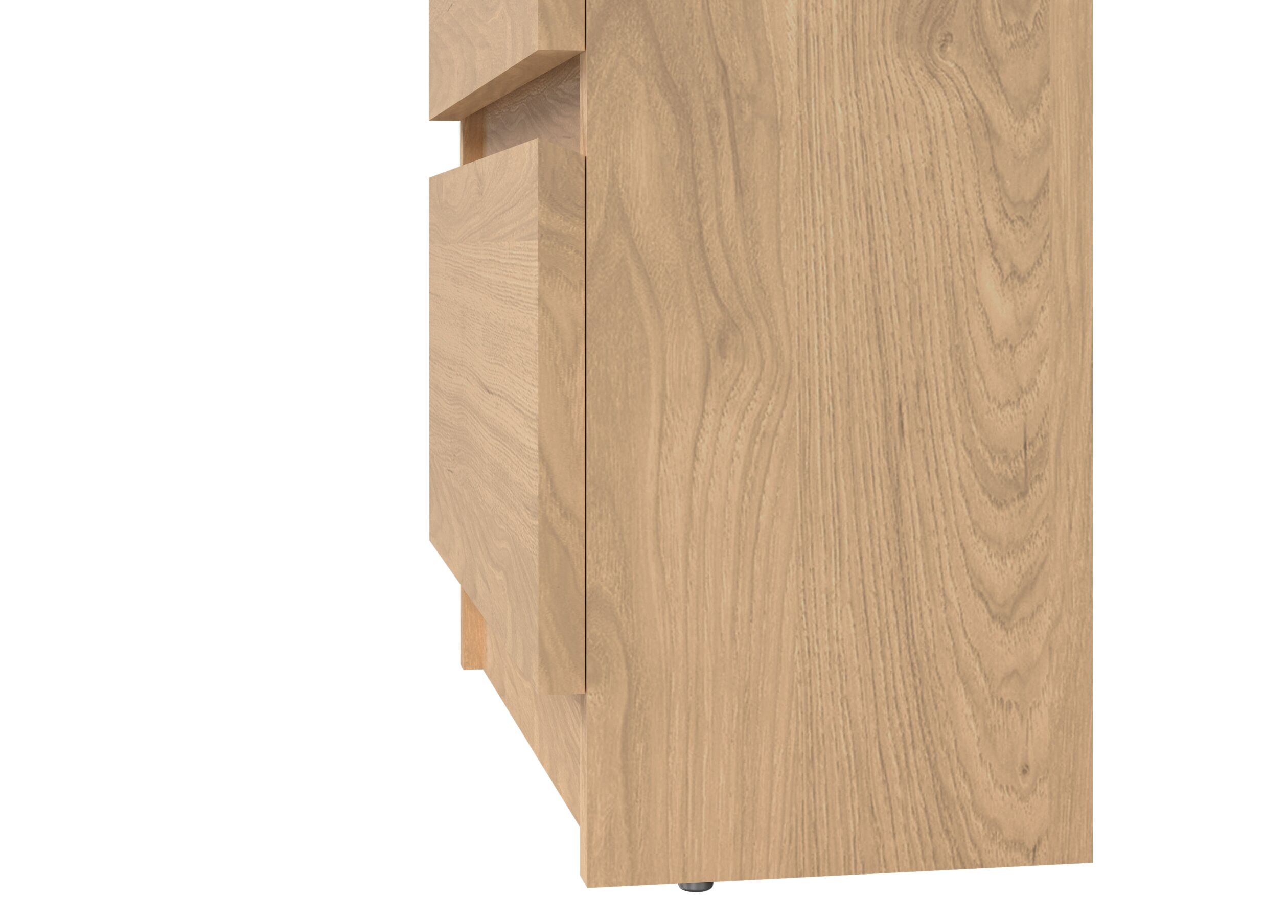Detail - Table de chevet Naia 40x50x50cm - melamine - jackson hickory