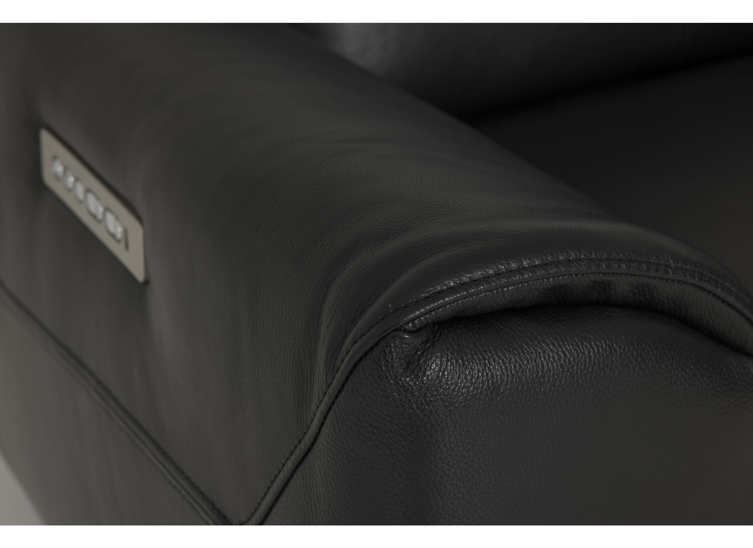 Canapé d'angle Billy 305x243cm - cuir - noir avec relax
