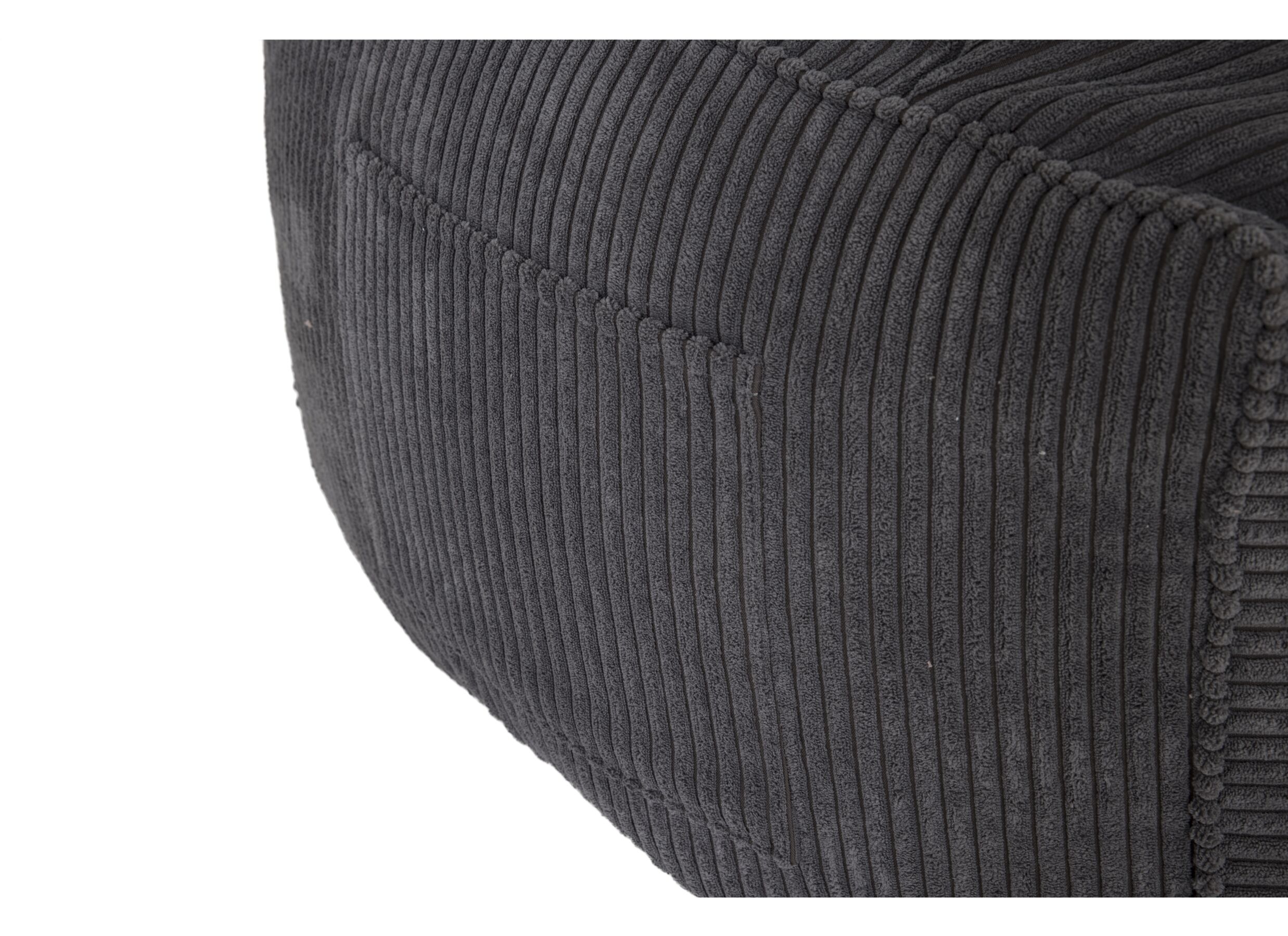 Pouf poire Pesaro 75x65x95cm - tissu - gris