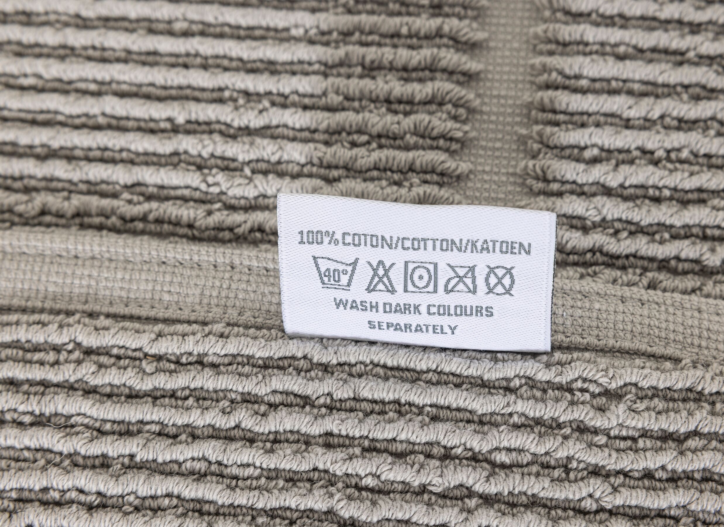 Detail - Tapis de bain Riva 60x100cm - coton - mouse