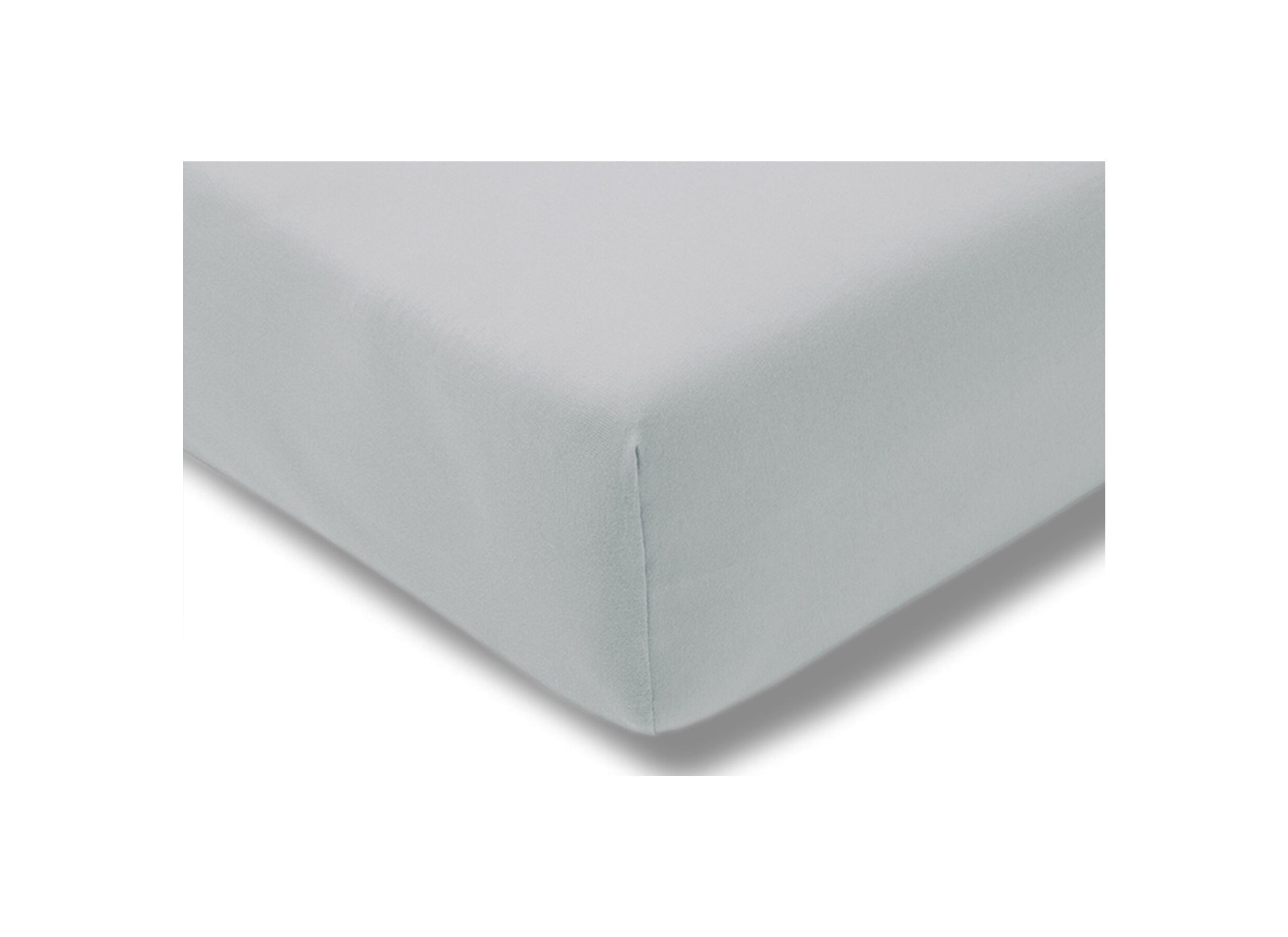 Drap-housse 90/120x200/220cm jersey coton gris clair - Drap-housse 90/120x200/220cm jersey coton gris clair