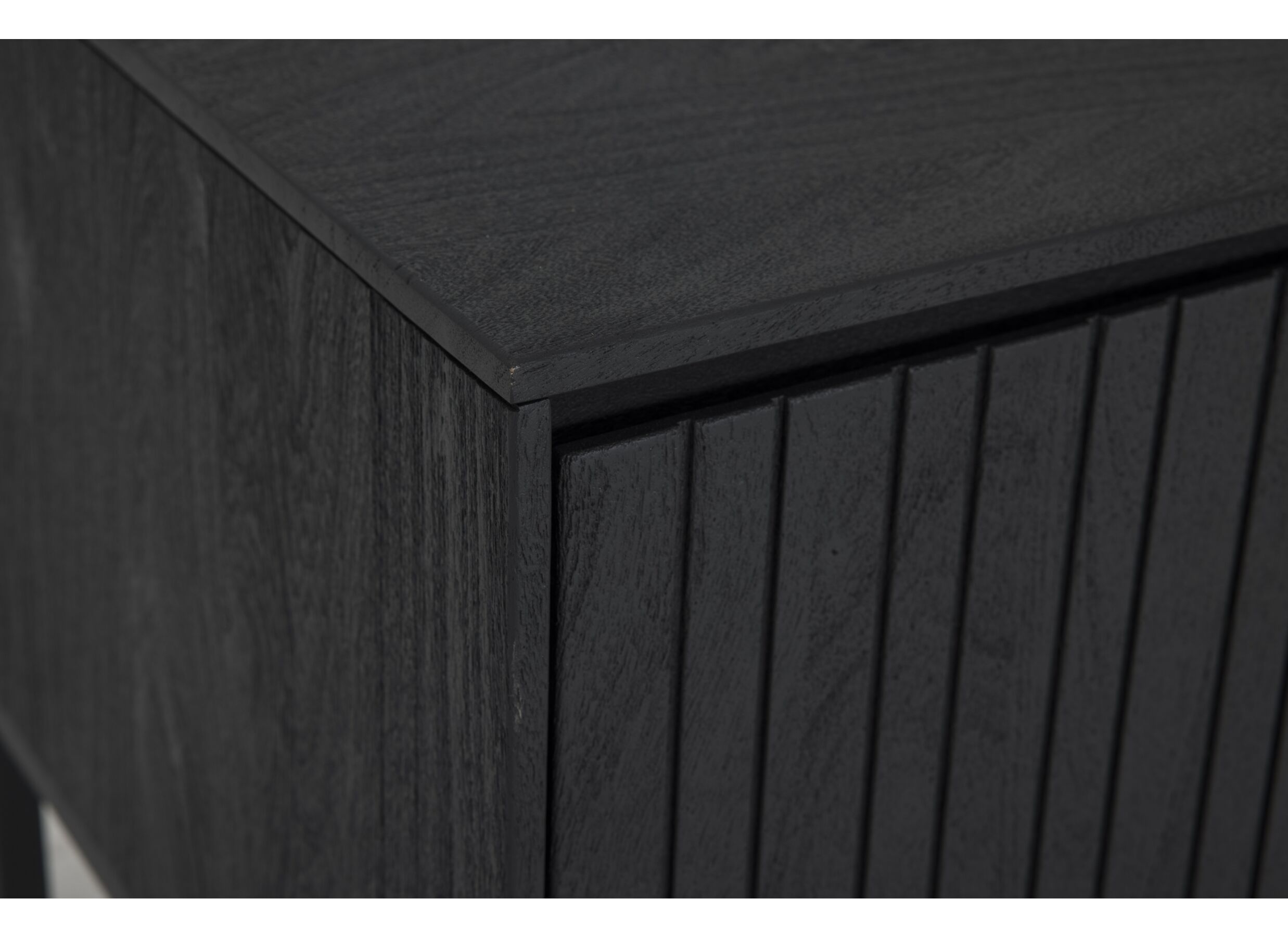 Tv-meubel Aquilano 145cm - acacia massief - zwart